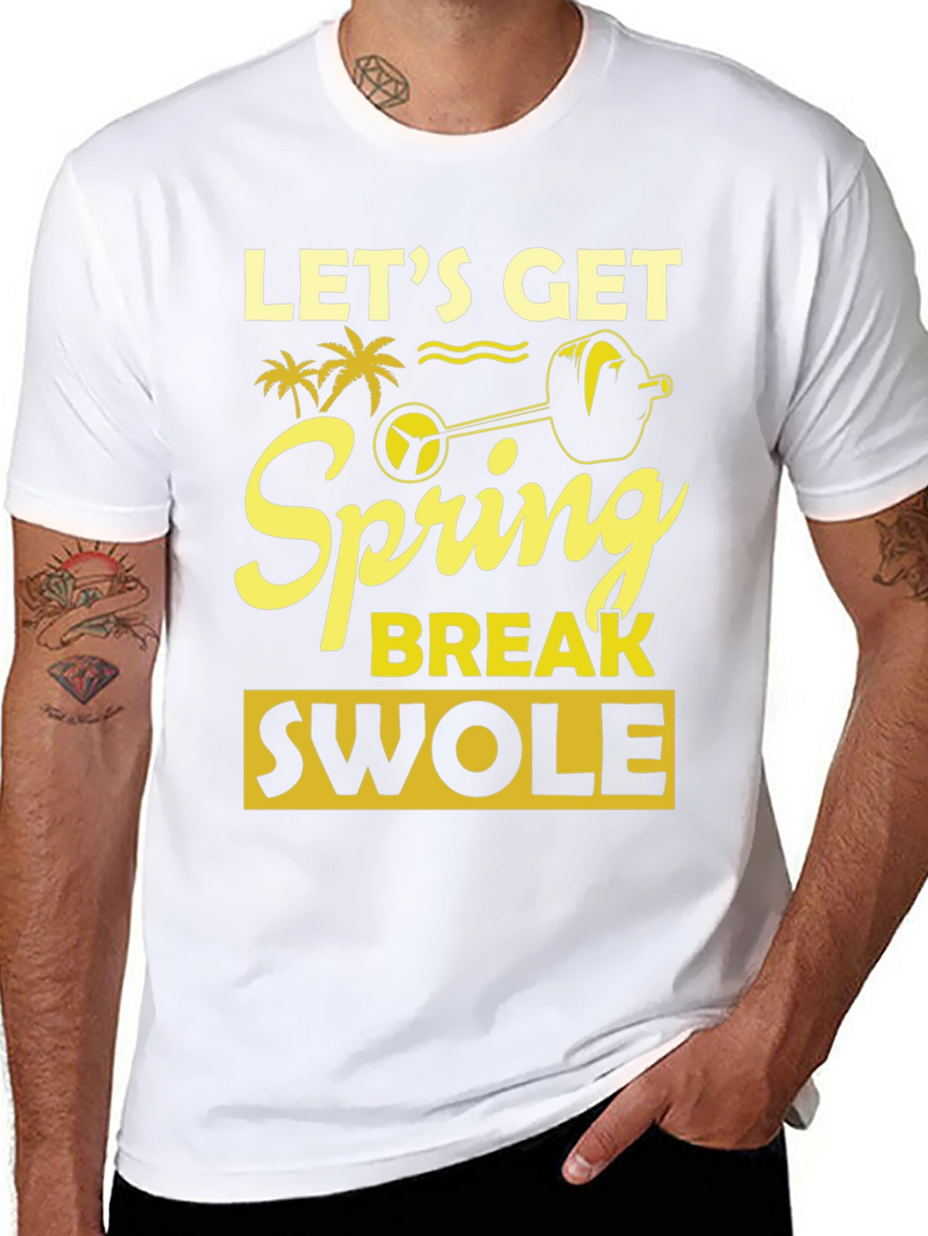 Lets Get Spring Break Swole Black T-Shirt