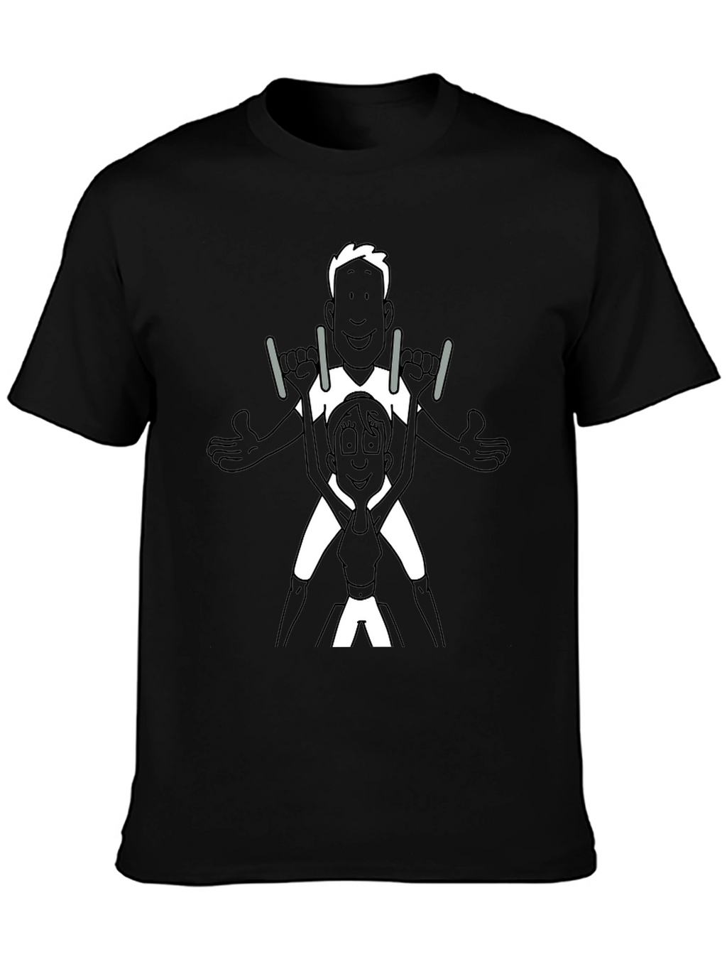 Gymnastics Tee: Funny Cartoon T-Shirt