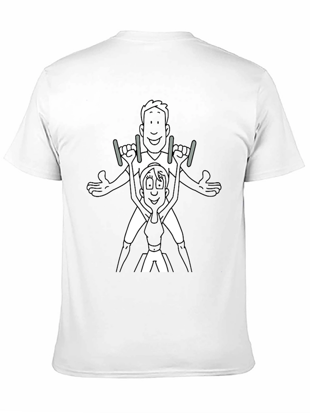 Gymnastics Tee: Funny Cartoon T-Shirt