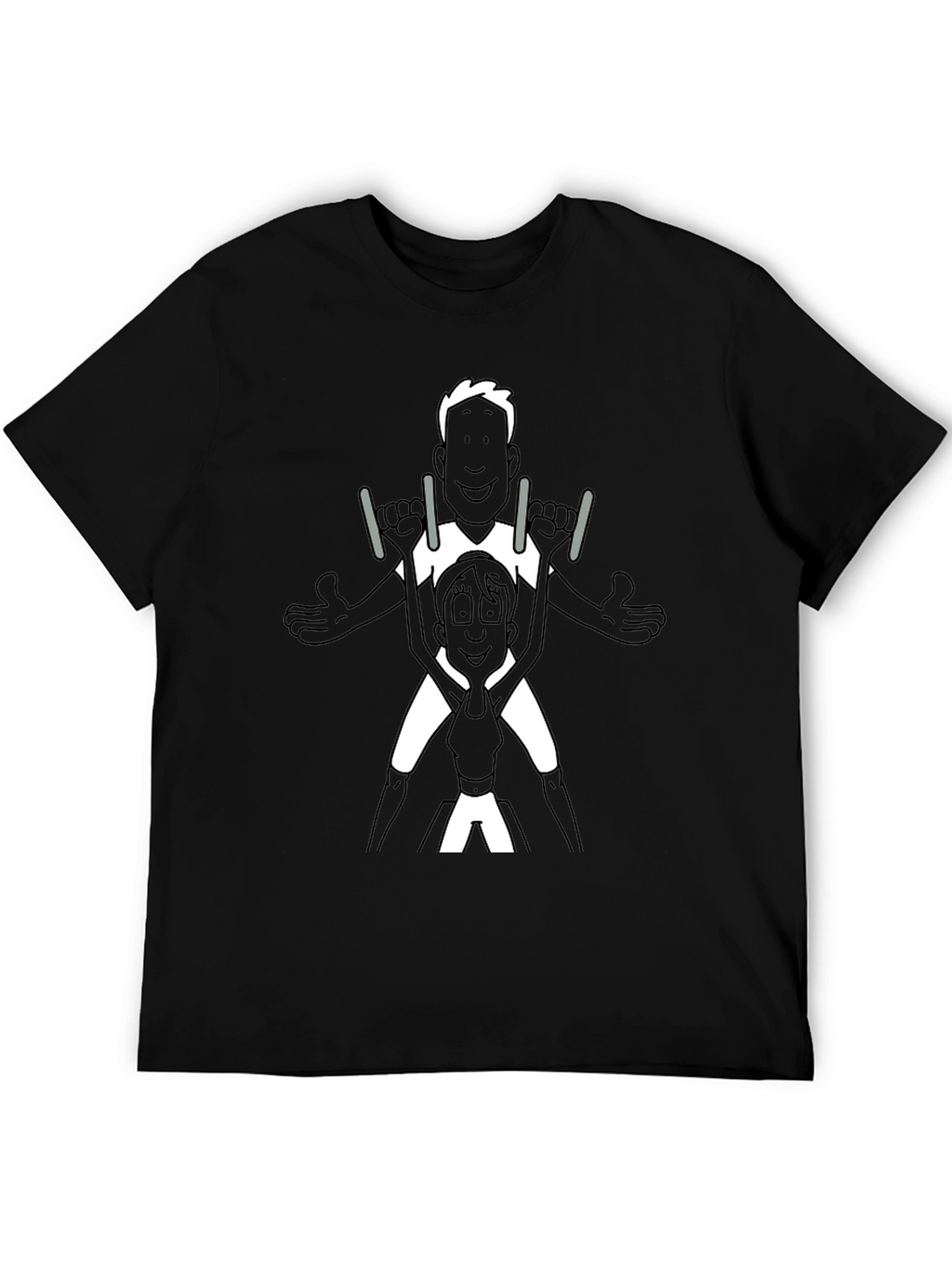 Gymnastics Tee: Funny Cartoon T-Shirt