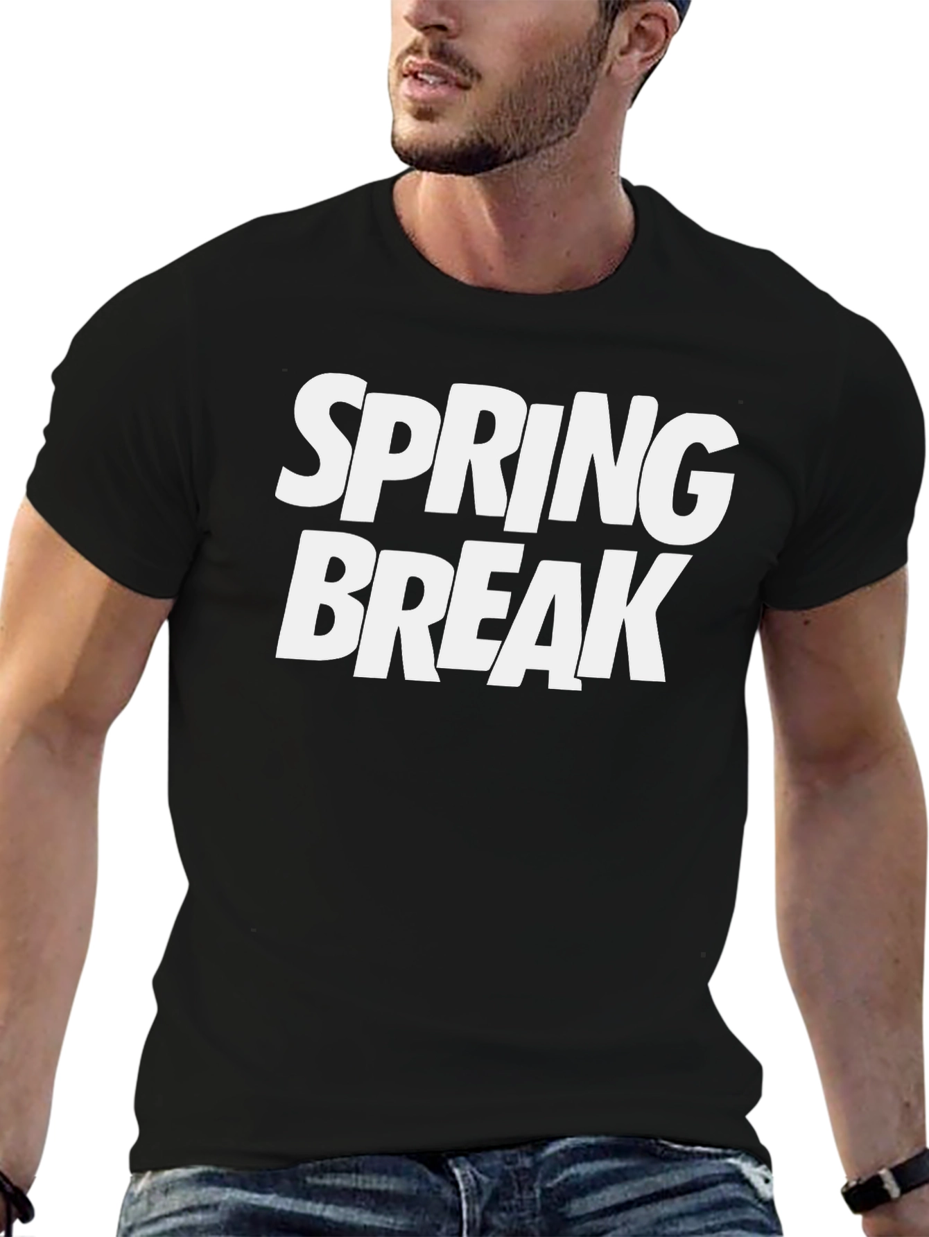 Spring Break Graphic T-Shirt - Black