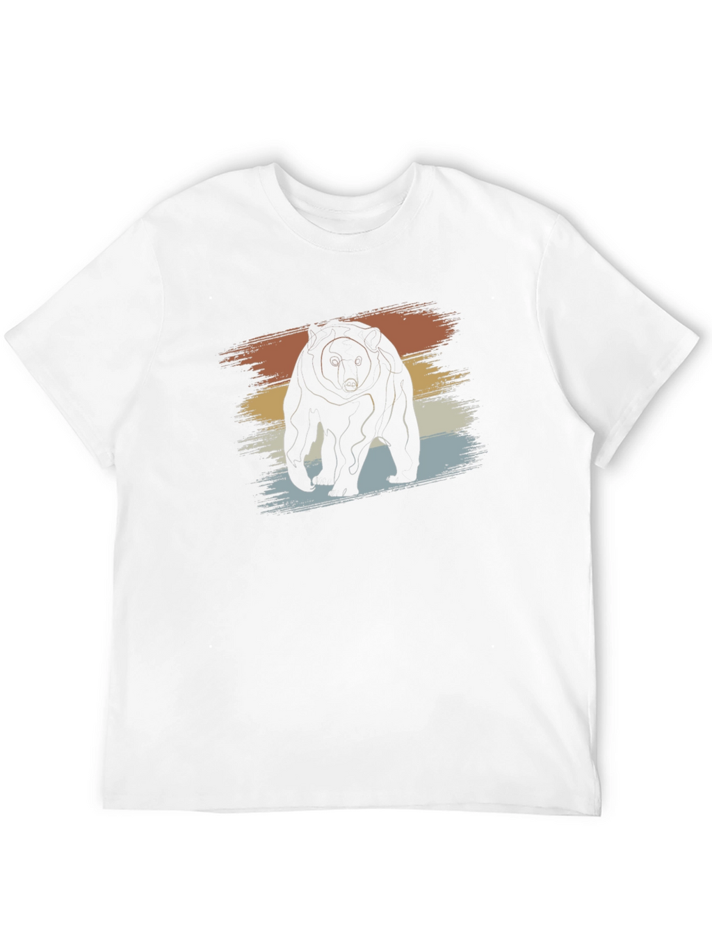 Retro Bear Graphic Tee - Black