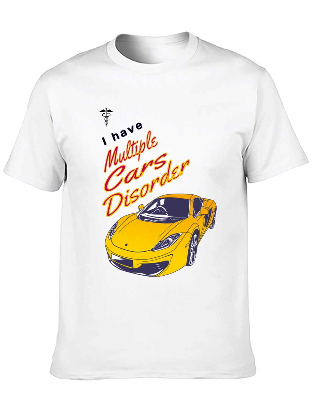Multiple Cars Disorder Black Graphic T-Shirt