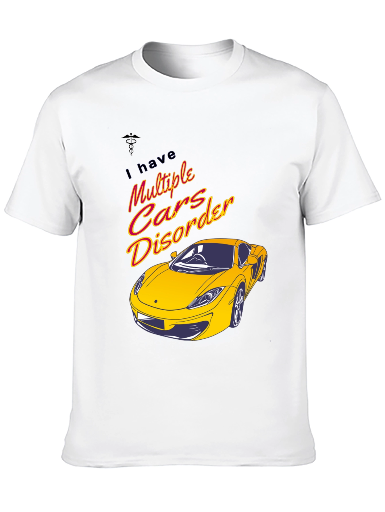 Multiple Cars Disorder Black Graphic T-Shirt