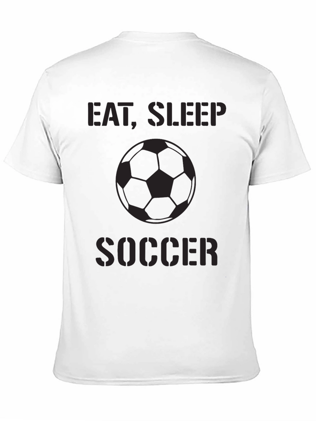 Eat Sleep Soccer T-Shirt - Black Graphic Tee