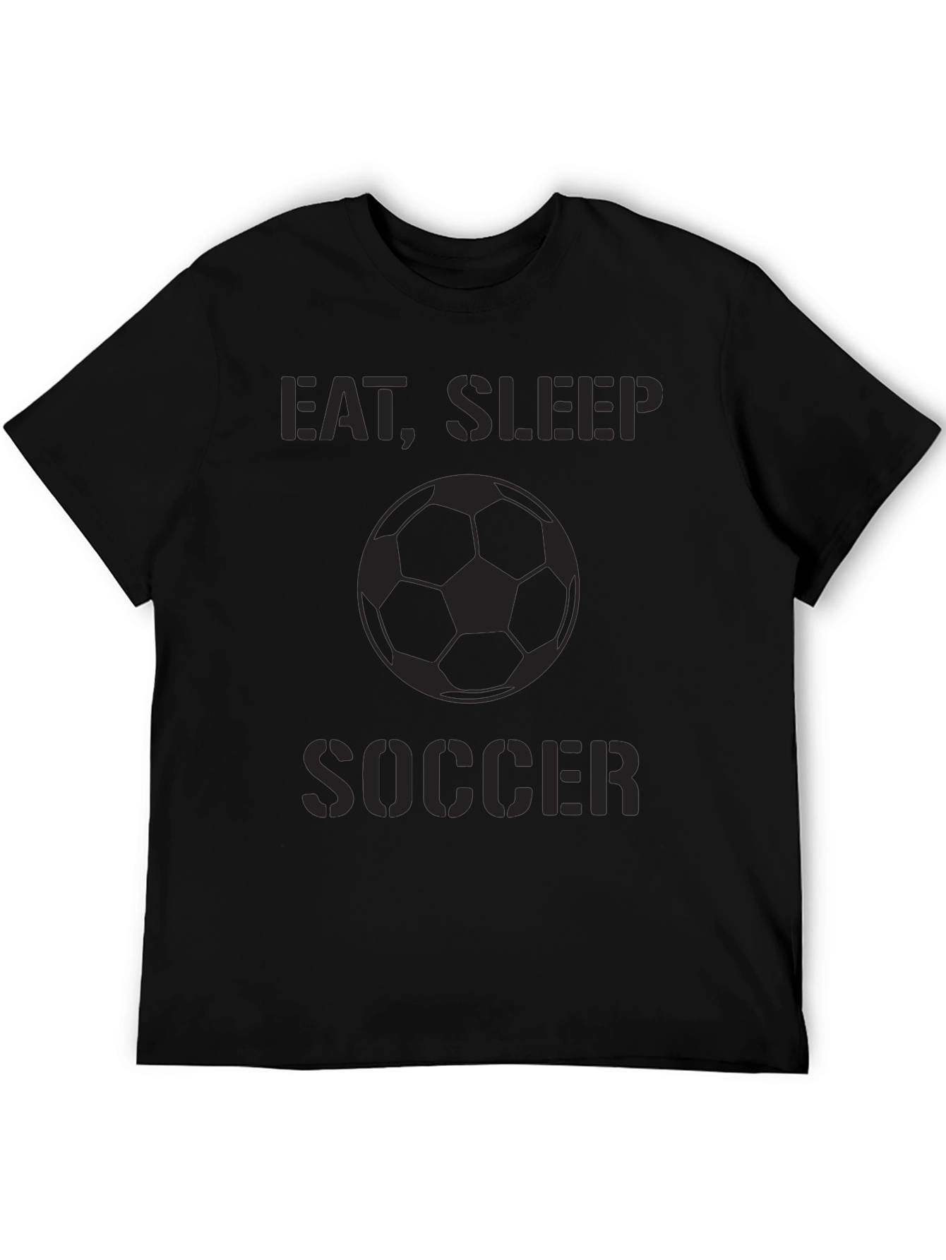 Eat Sleep Soccer T-Shirt - Black Graphic Tee