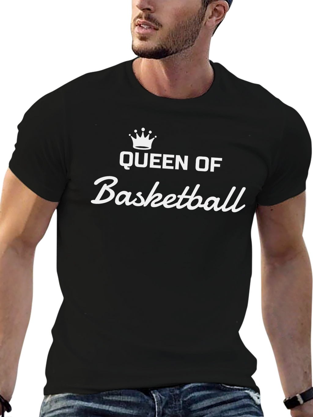 Queen of Basketball Graphic Tee - Black