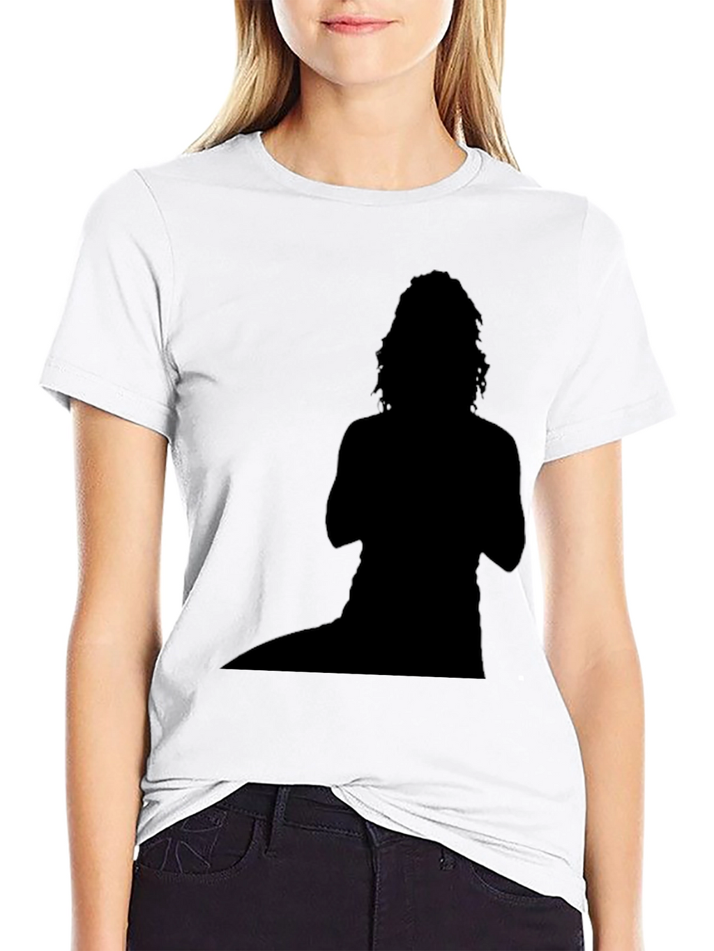 Silhouette Graphic Tee - Bold Black Cotton