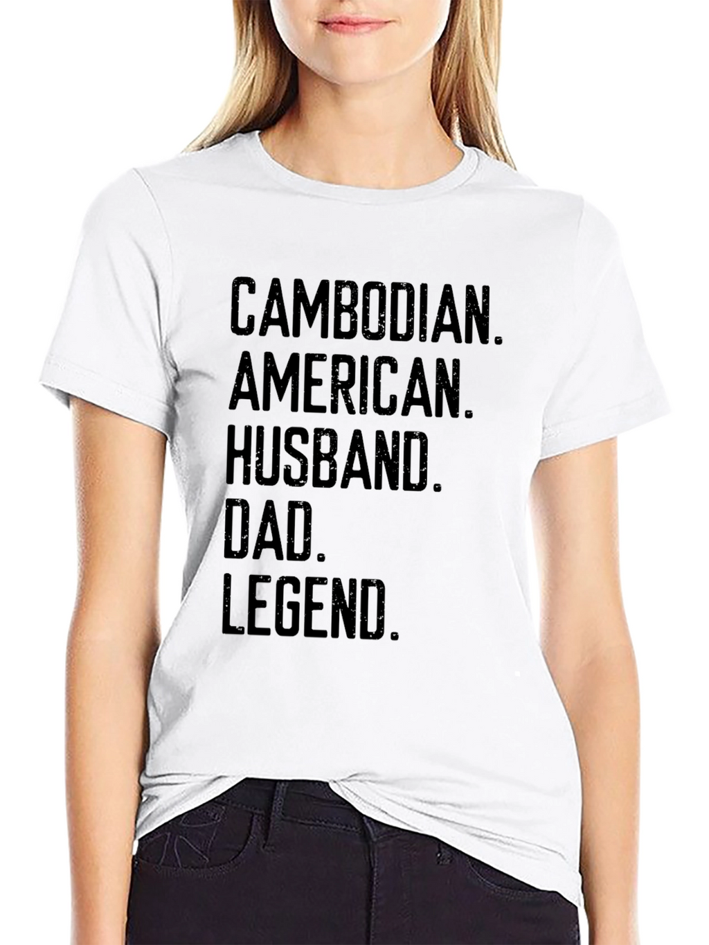 Cambodian American Husband Dad Legend T-Shirt