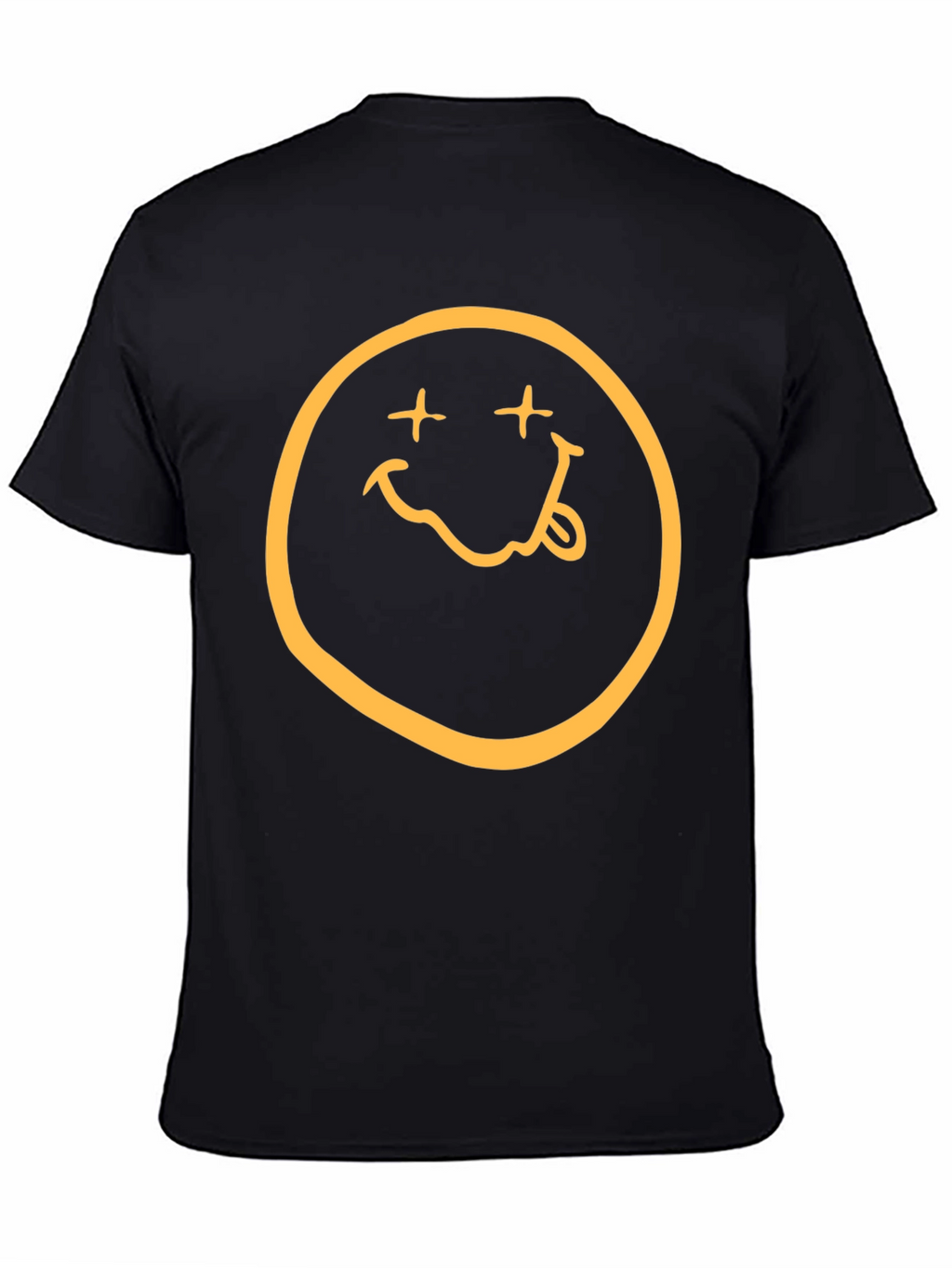 Nirvana Smiley Face Graphic Black T-Shirt