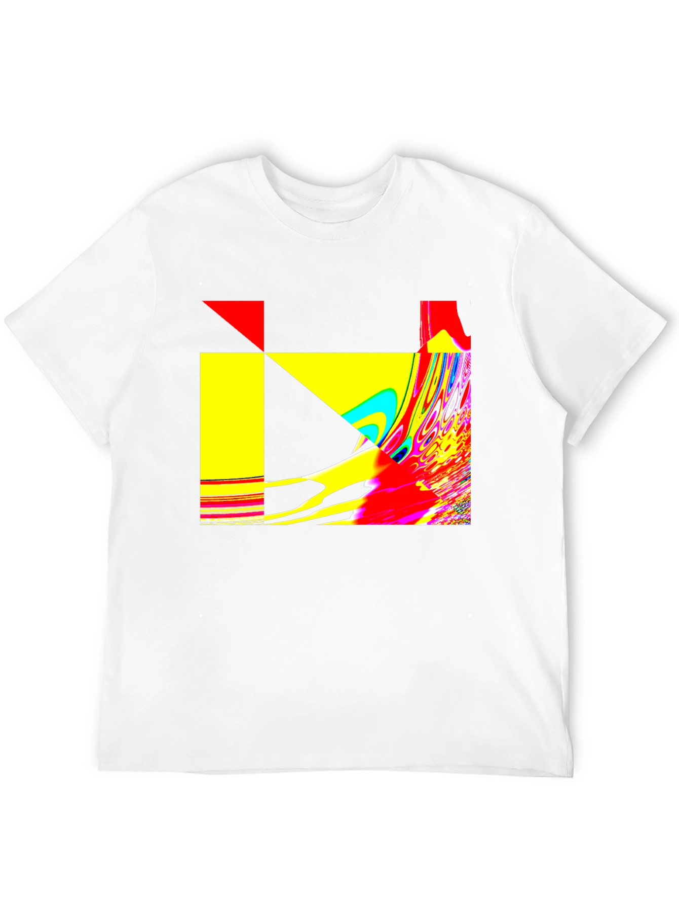 Abstract Geometric Graphic Print Black T-Shirt
