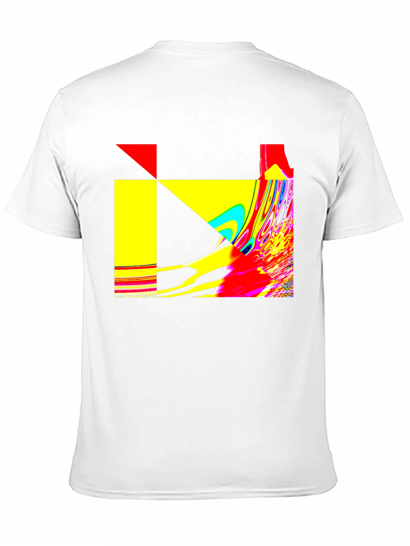 Abstract Geometric Graphic Print Black T-Shirt
