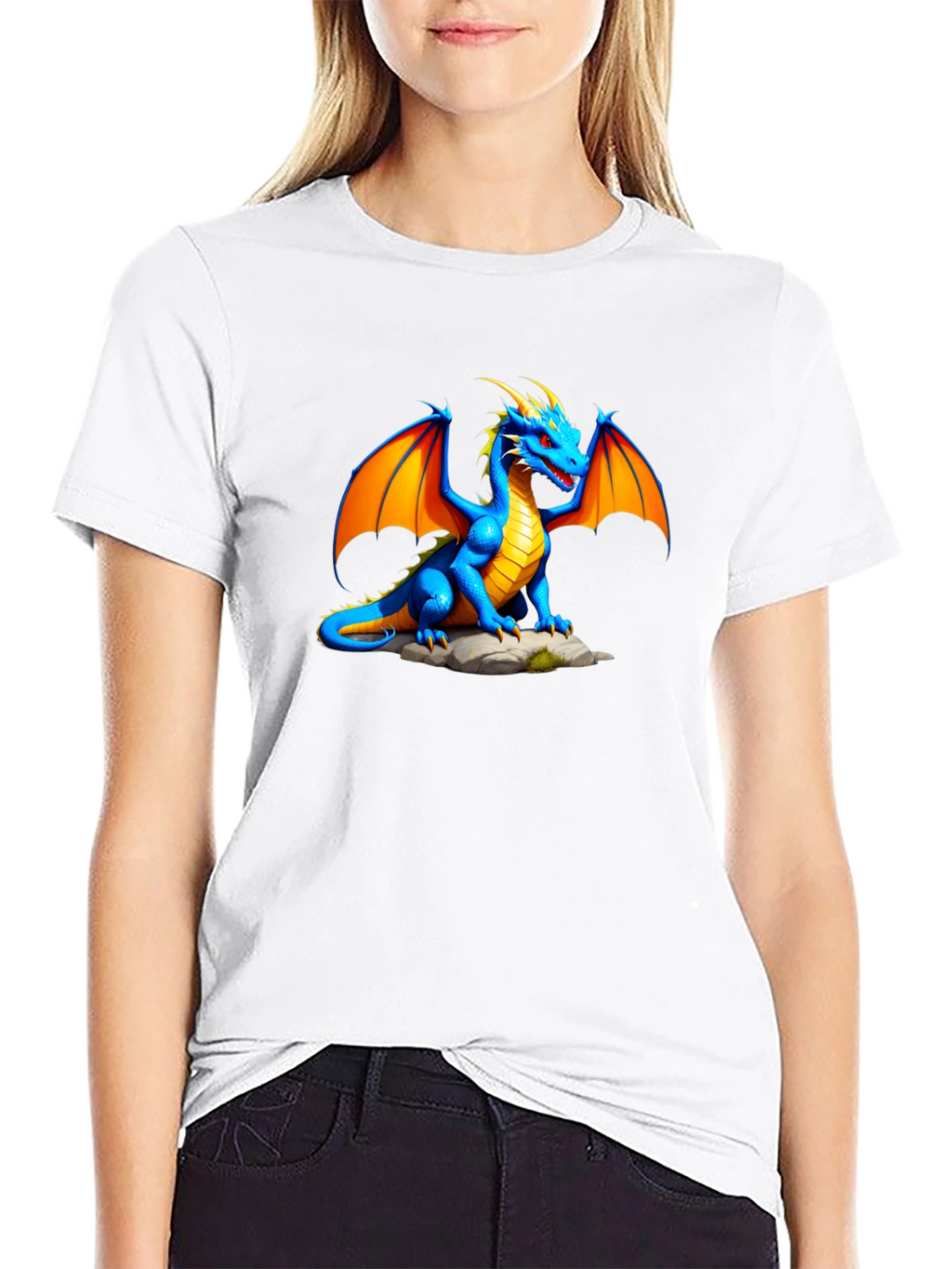 Blue Dragon Graphic Tee - Fantasy T-Shirt
