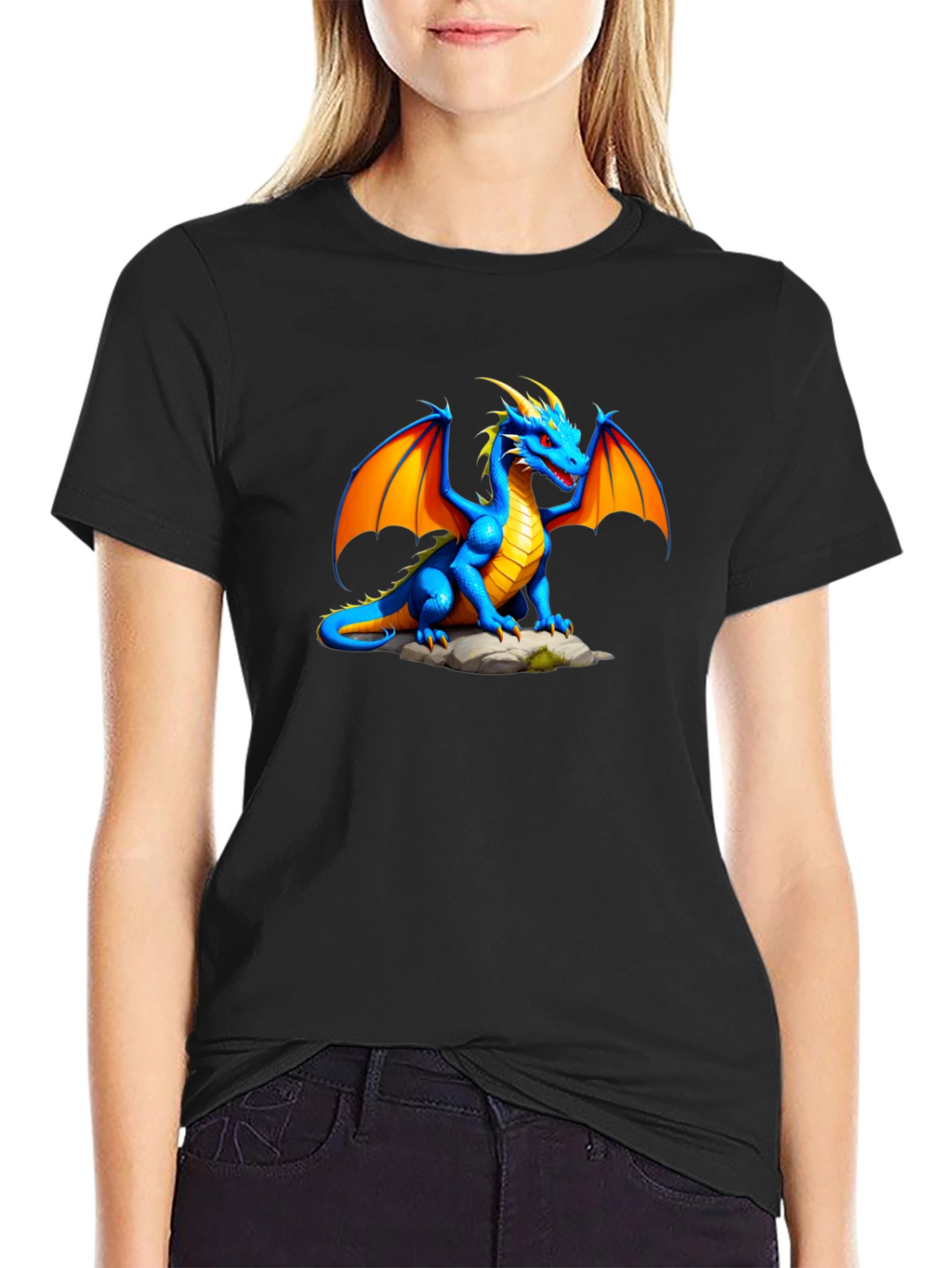 Blue Dragon Graphic Tee - Fantasy T-Shirt