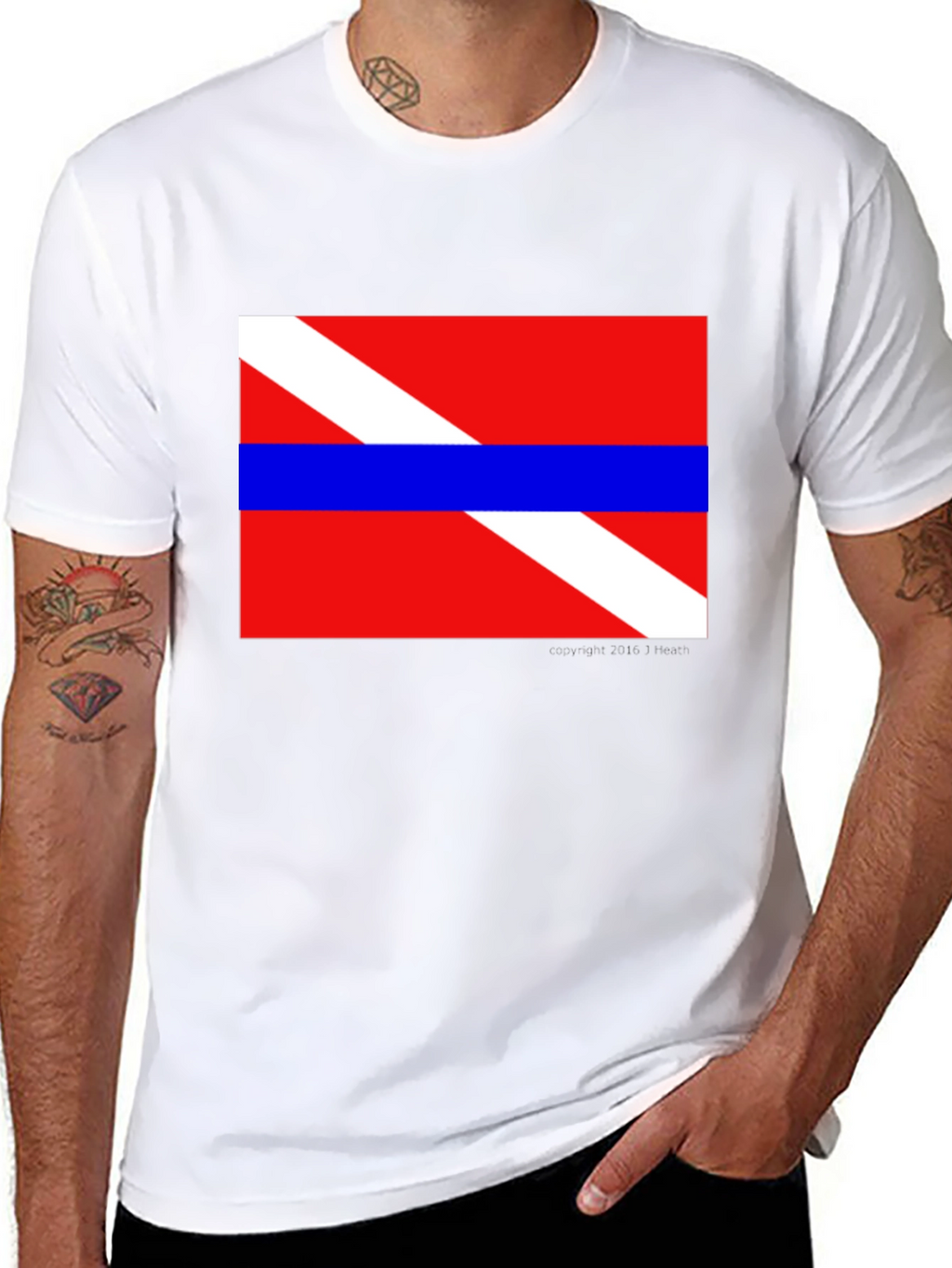 Scuba Diver Flag T-Shirt - Diving Enthusiast Apparel