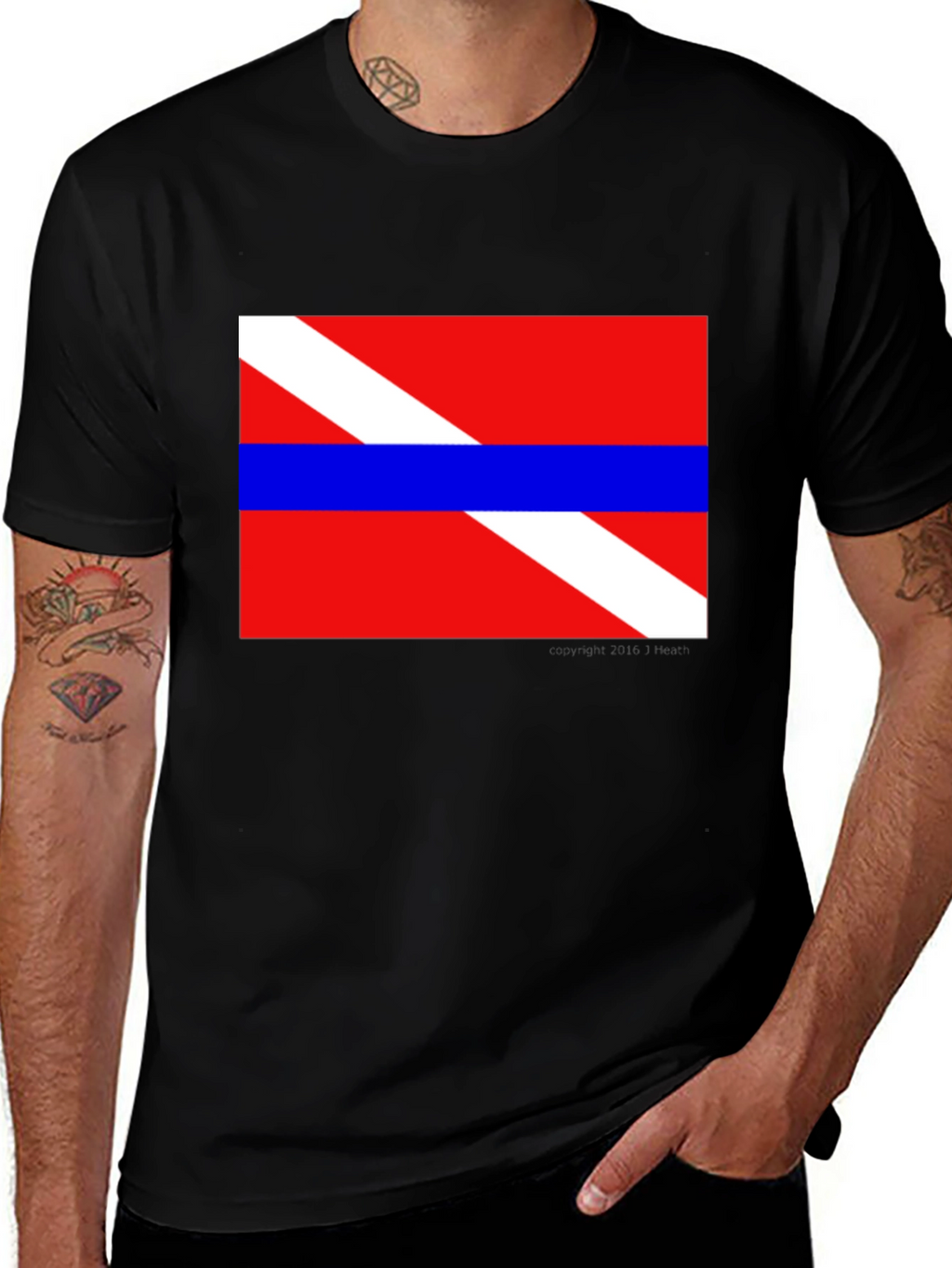 Scuba Diver Flag T-Shirt - Diving Enthusiast Apparel