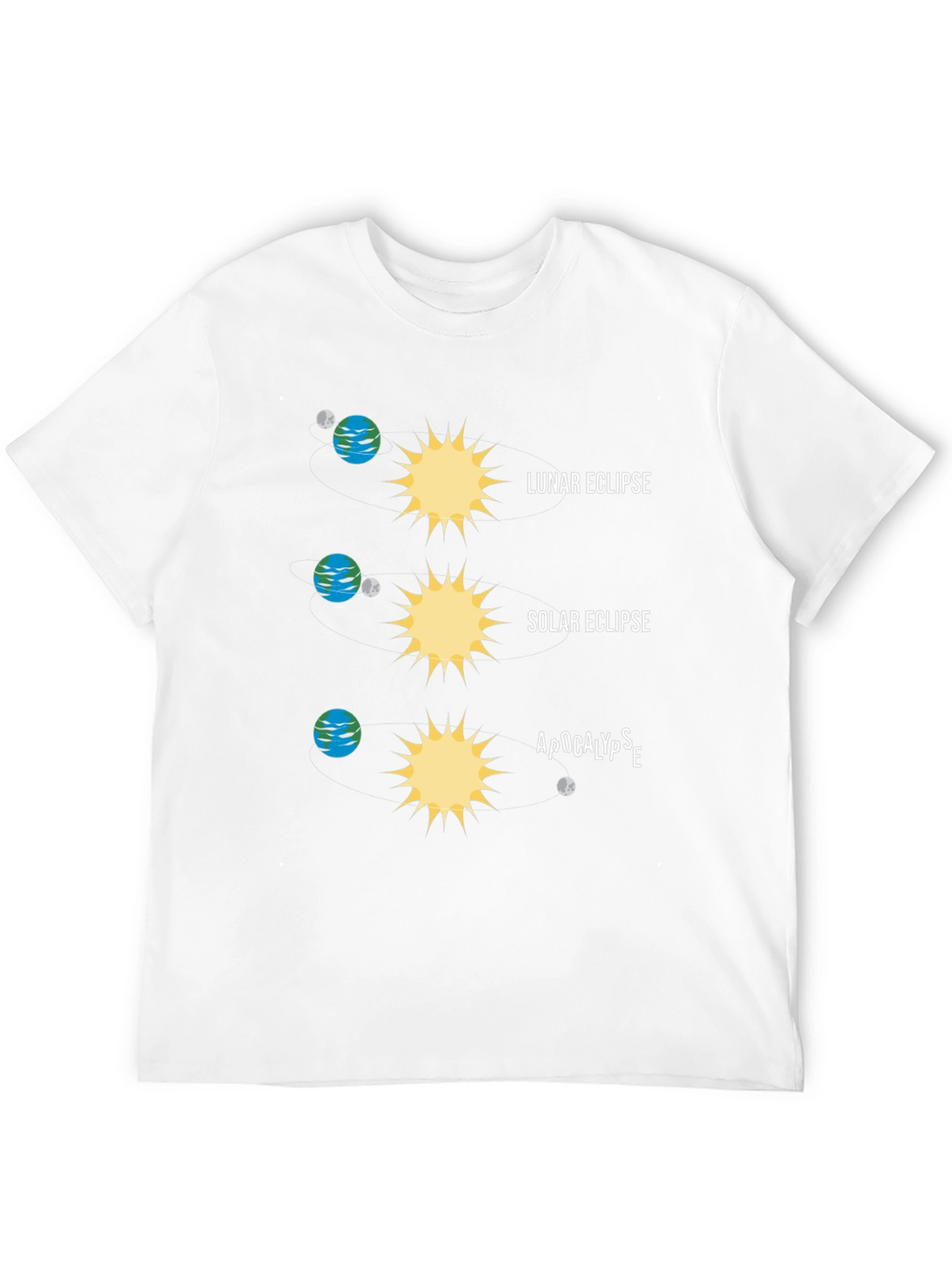 Cosmic T-Shirt: Lunar Solar Eclipse & Apocalypse Design