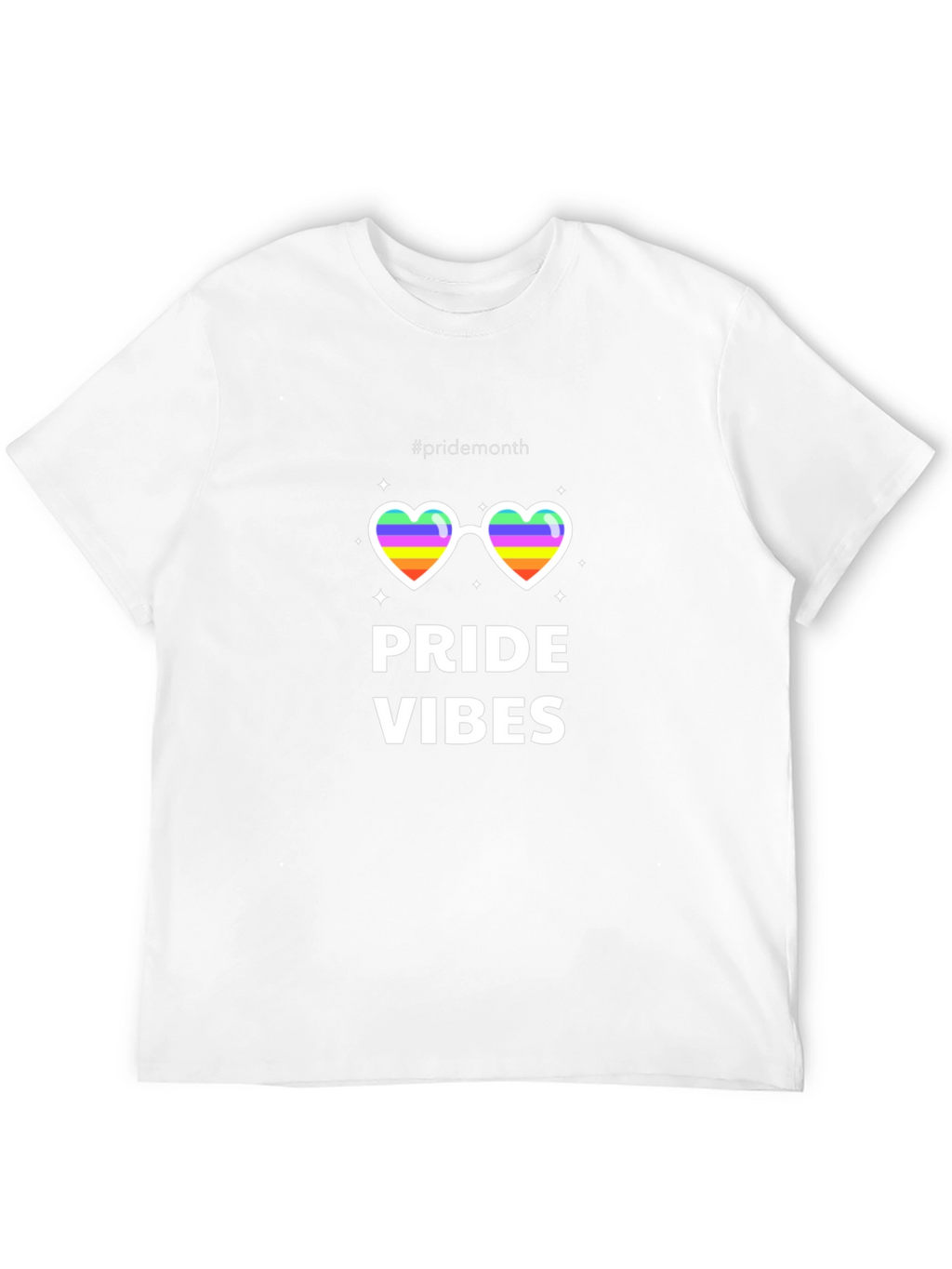Pride Vibes T-Shirt: Rainbow Heart Glasses