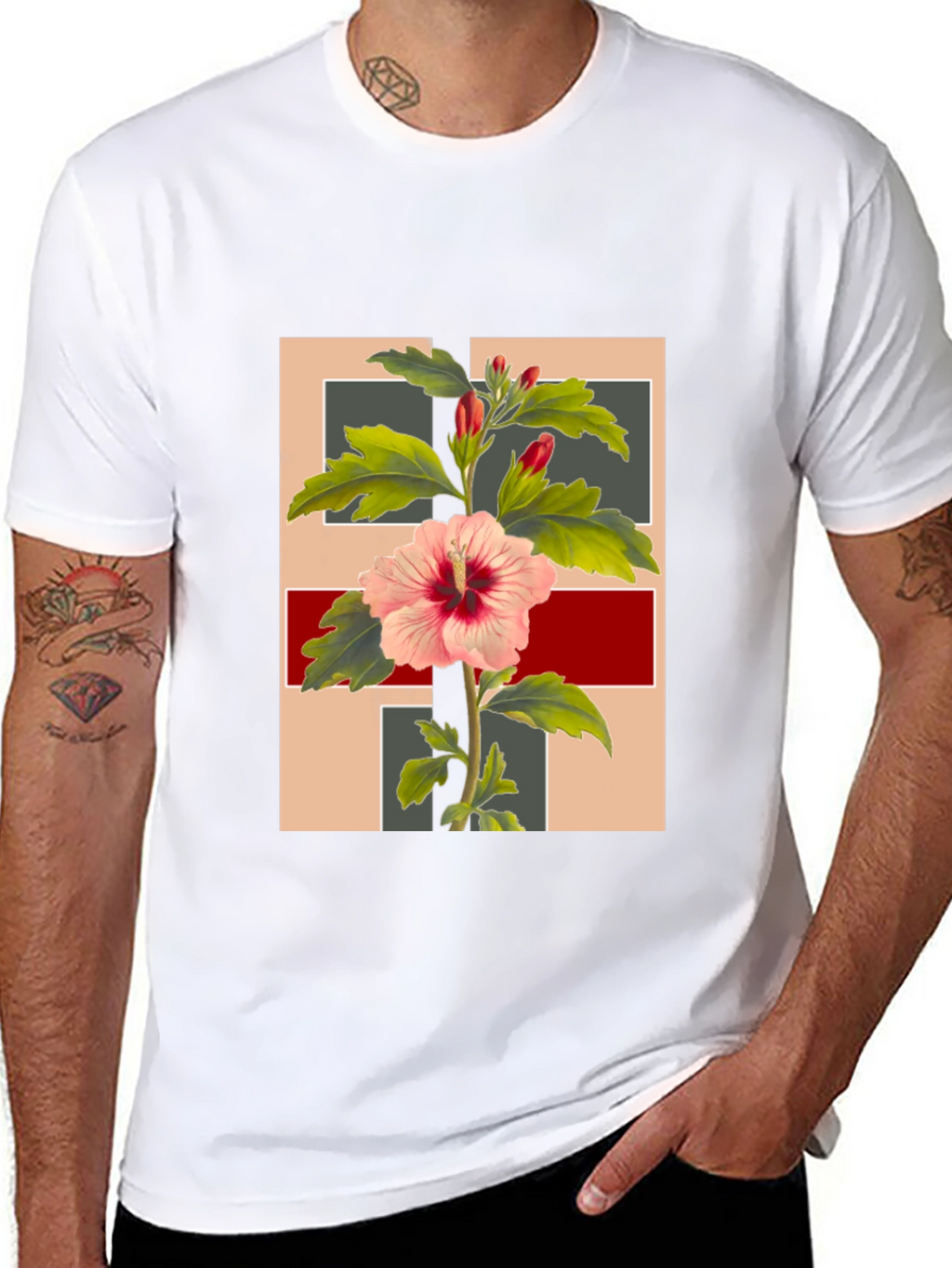 Floral Graphic Tee - Stylish Botanical Print
