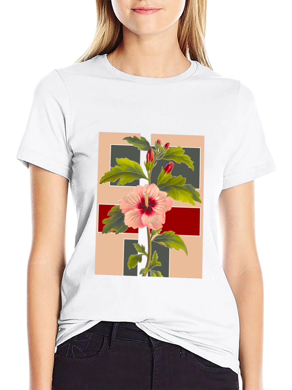 Floral Graphic Tee - Stylish Botanical Print
