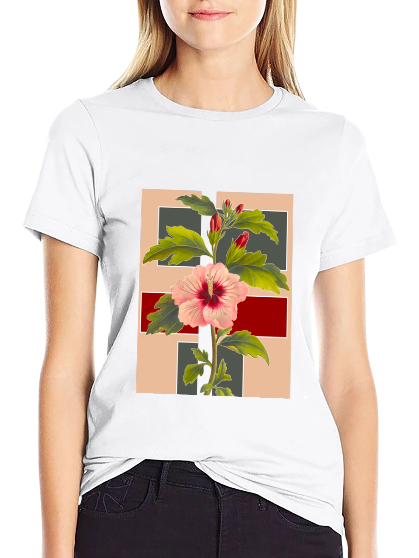 Floral Graphic Tee - Stylish Botanical Print