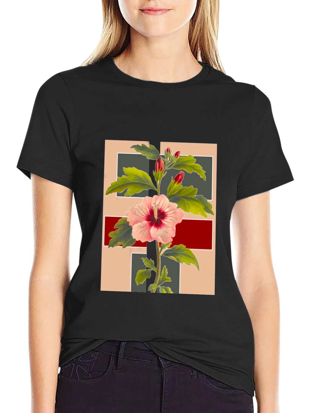 Floral Graphic Tee - Stylish Botanical Print