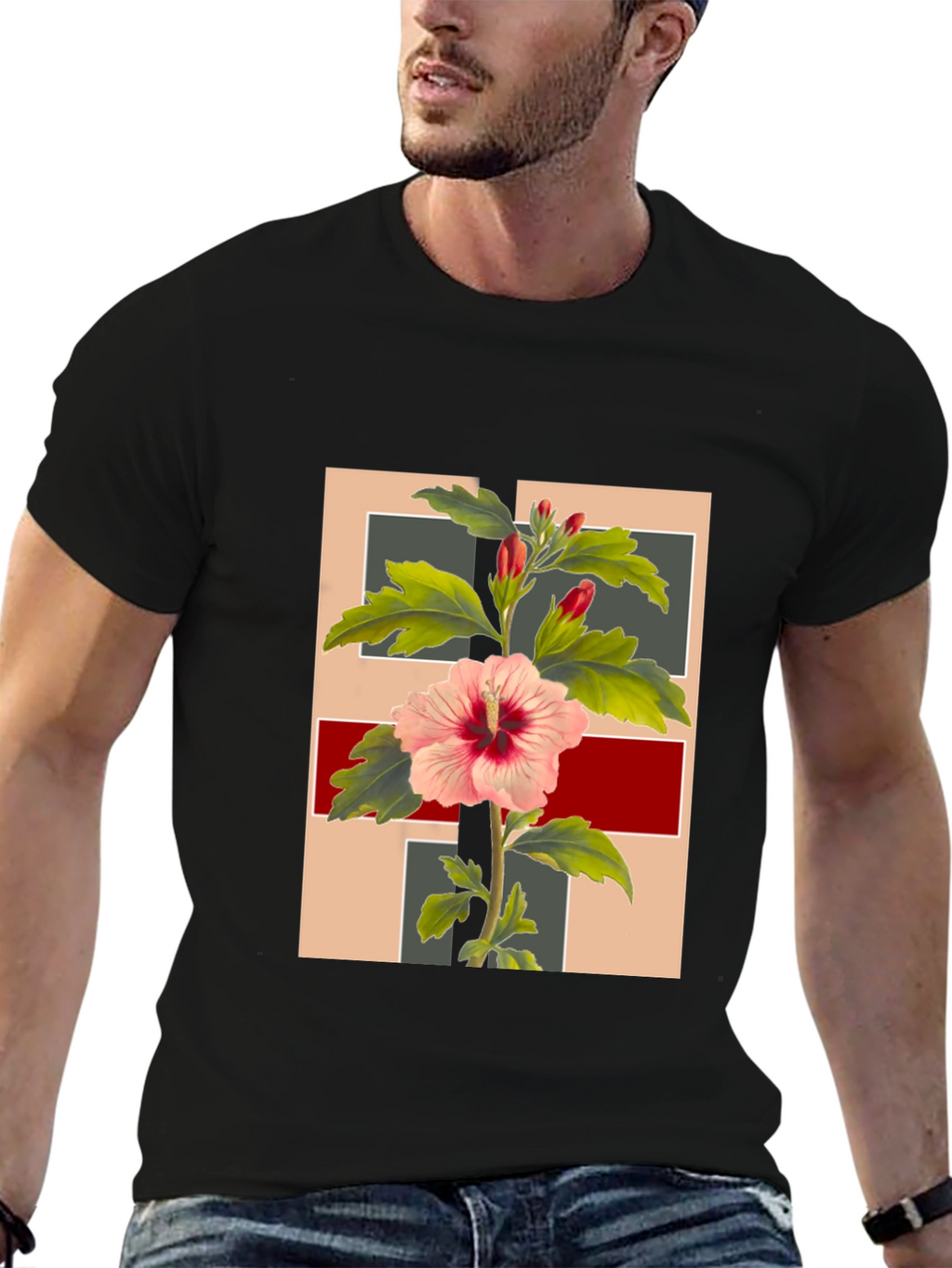 Floral Graphic Tee - Stylish Botanical Print
