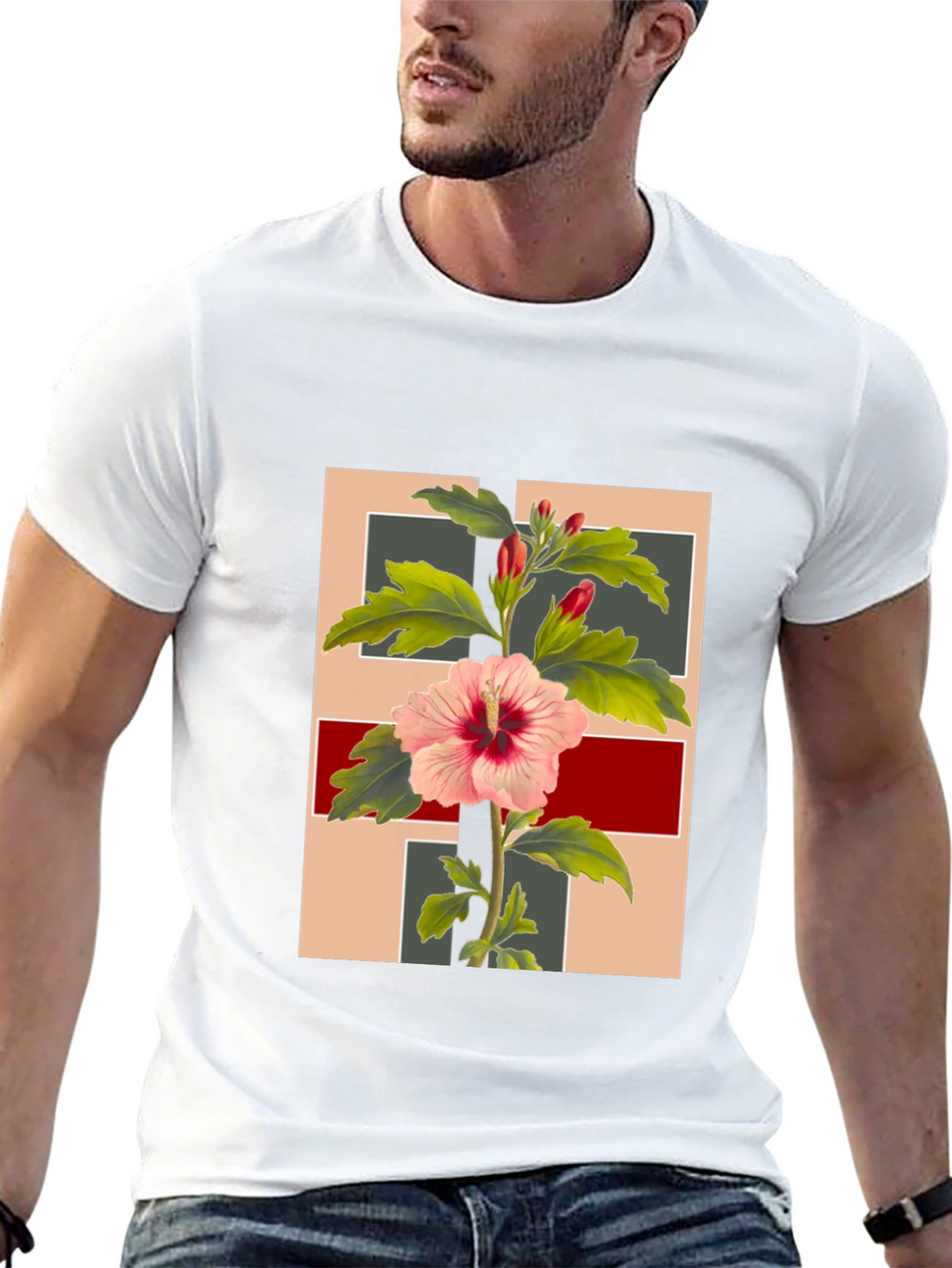 Floral Graphic Tee - Stylish Botanical Print