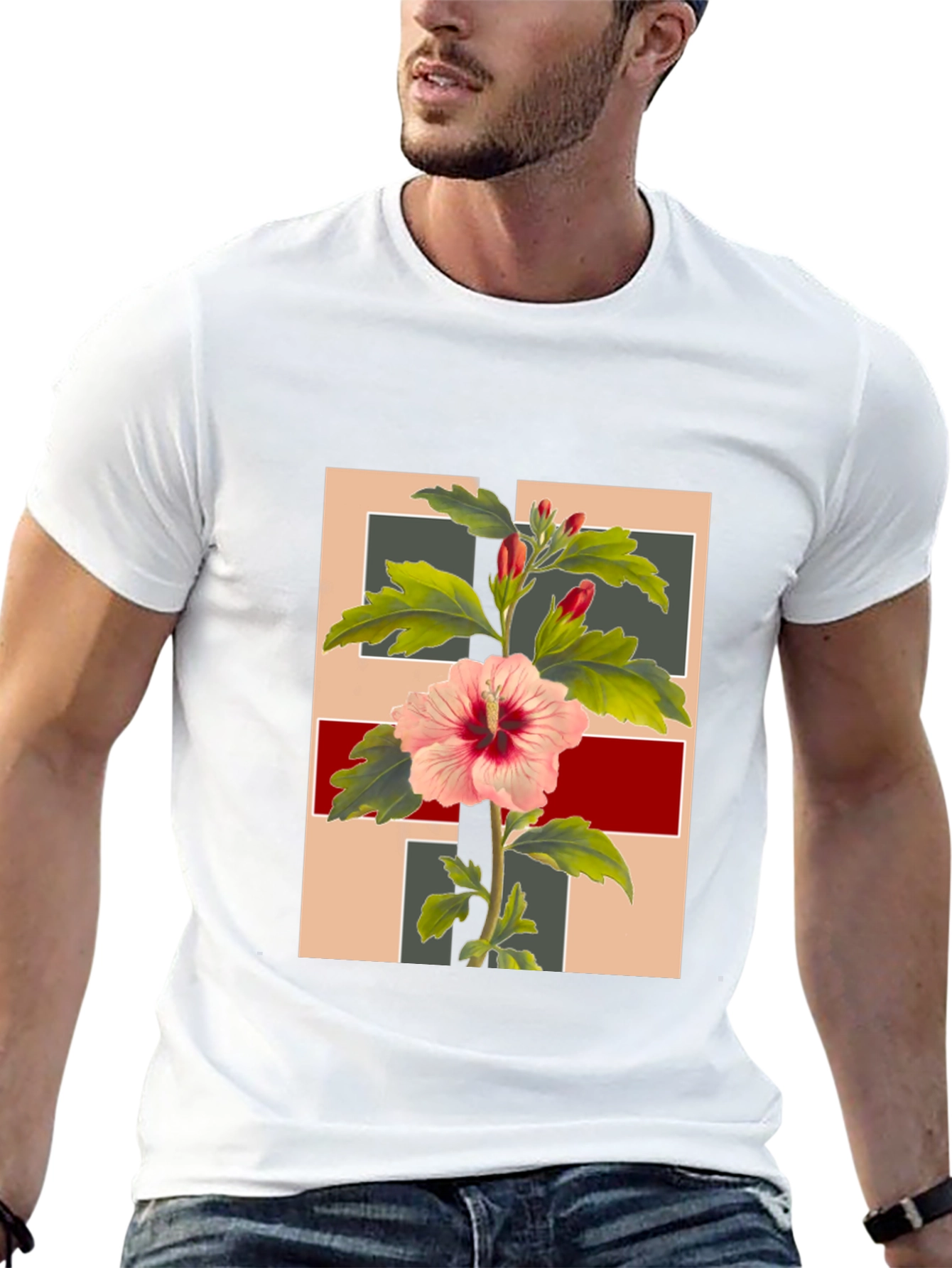 Floral Graphic Tee - Stylish Botanical Print