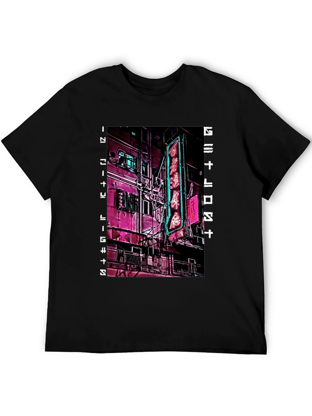 Cyberpunk Neon City T-Shirt