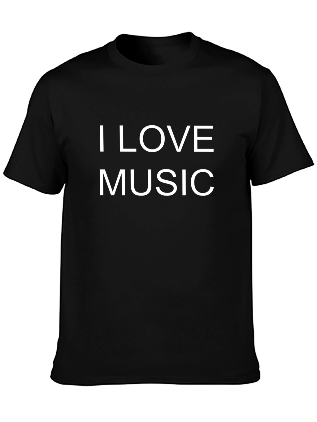 I Love Music Black T-Shirt - Casual Style