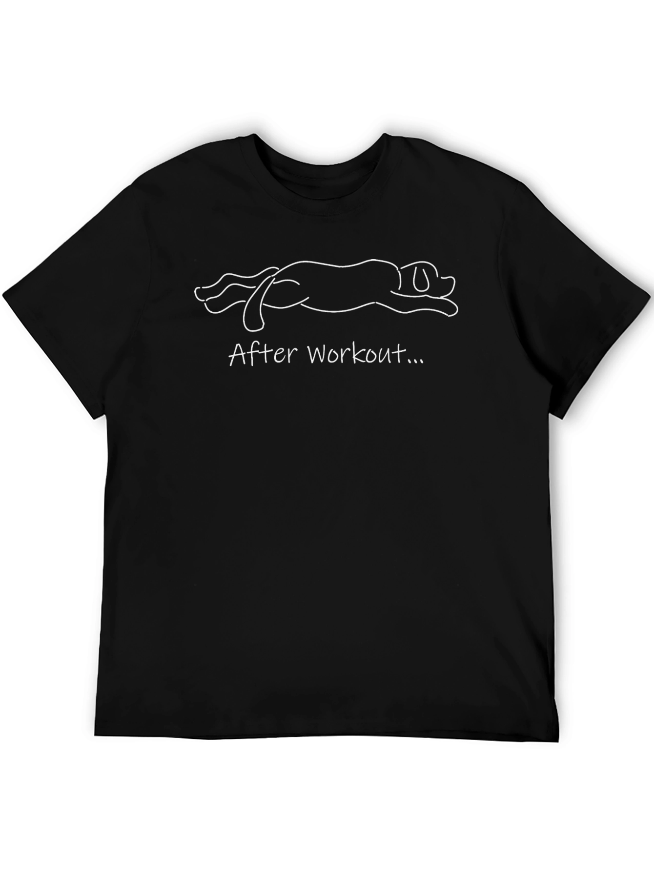 After Workout Dog Tee - Black Casual Comfy