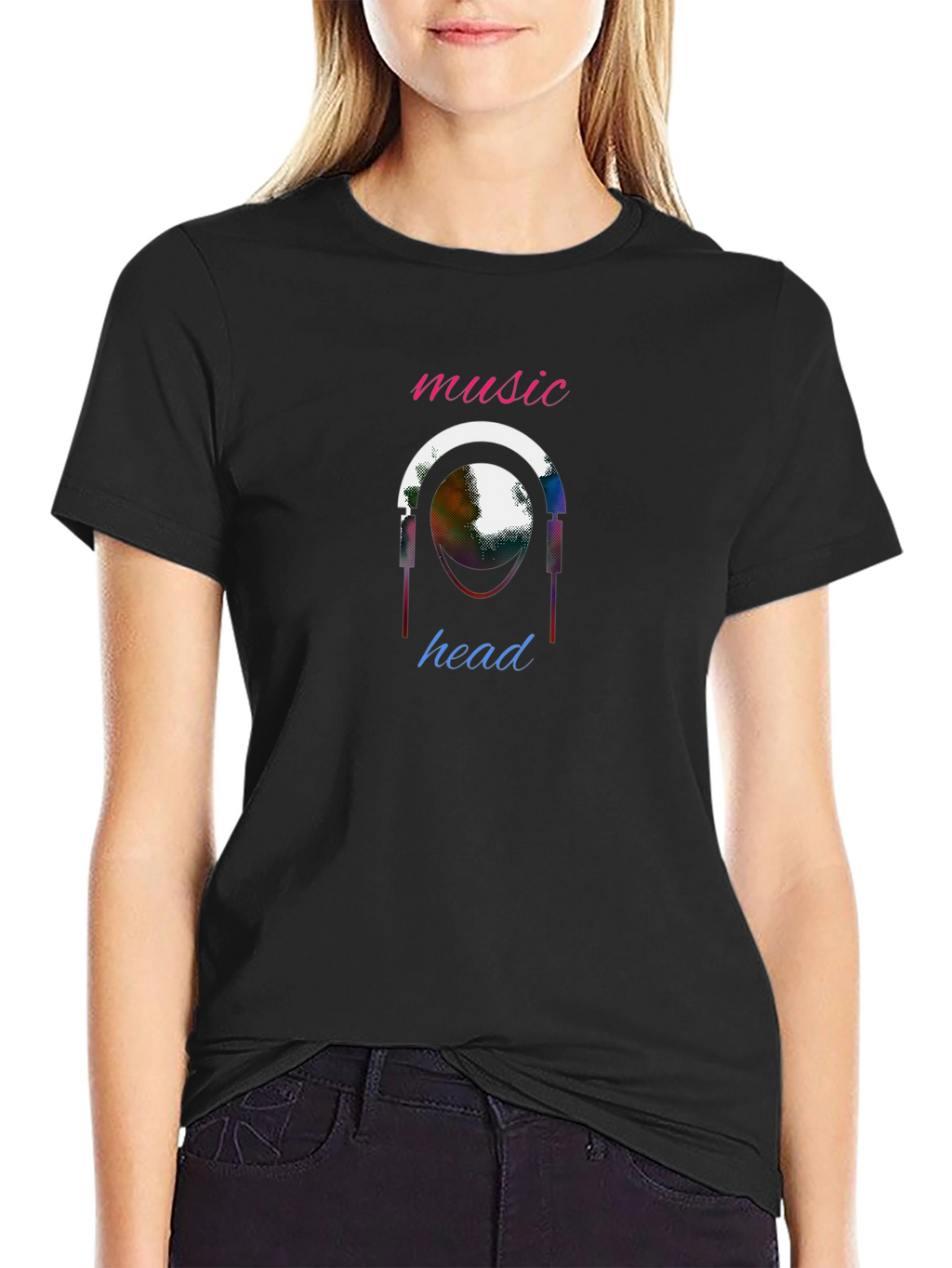 Music Head Graphic T-Shirt - Unique Design