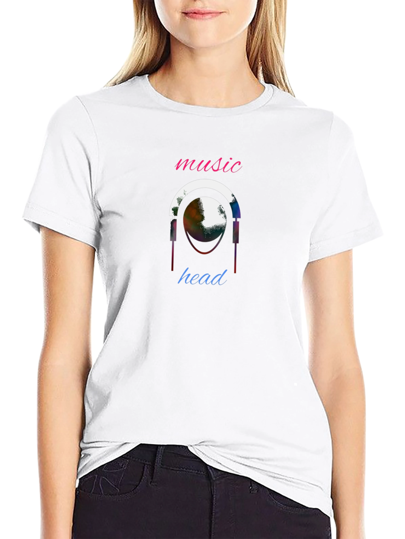 Music Head Graphic T-Shirt - Unique Design