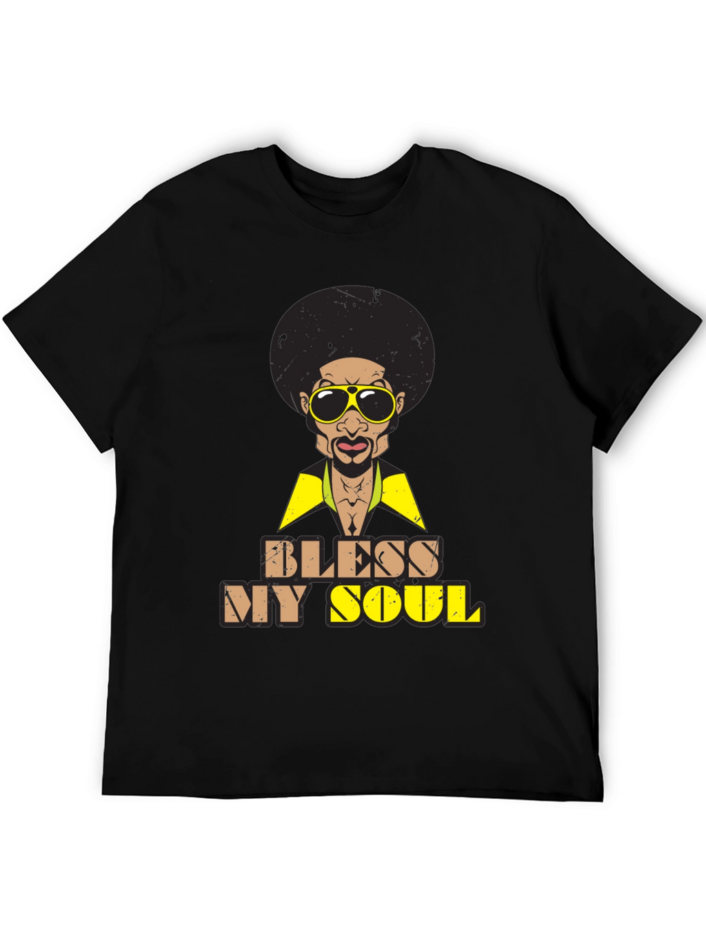 Bless My Soul Retro Graphic Tee - Black