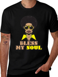 Bless My Soul Retro Graphic Tee - Black