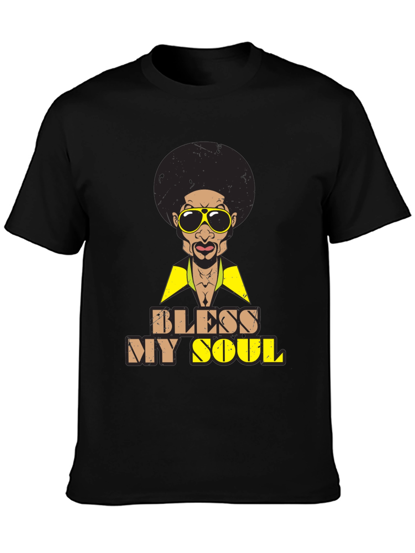 Bless My Soul Retro Graphic Tee - Black