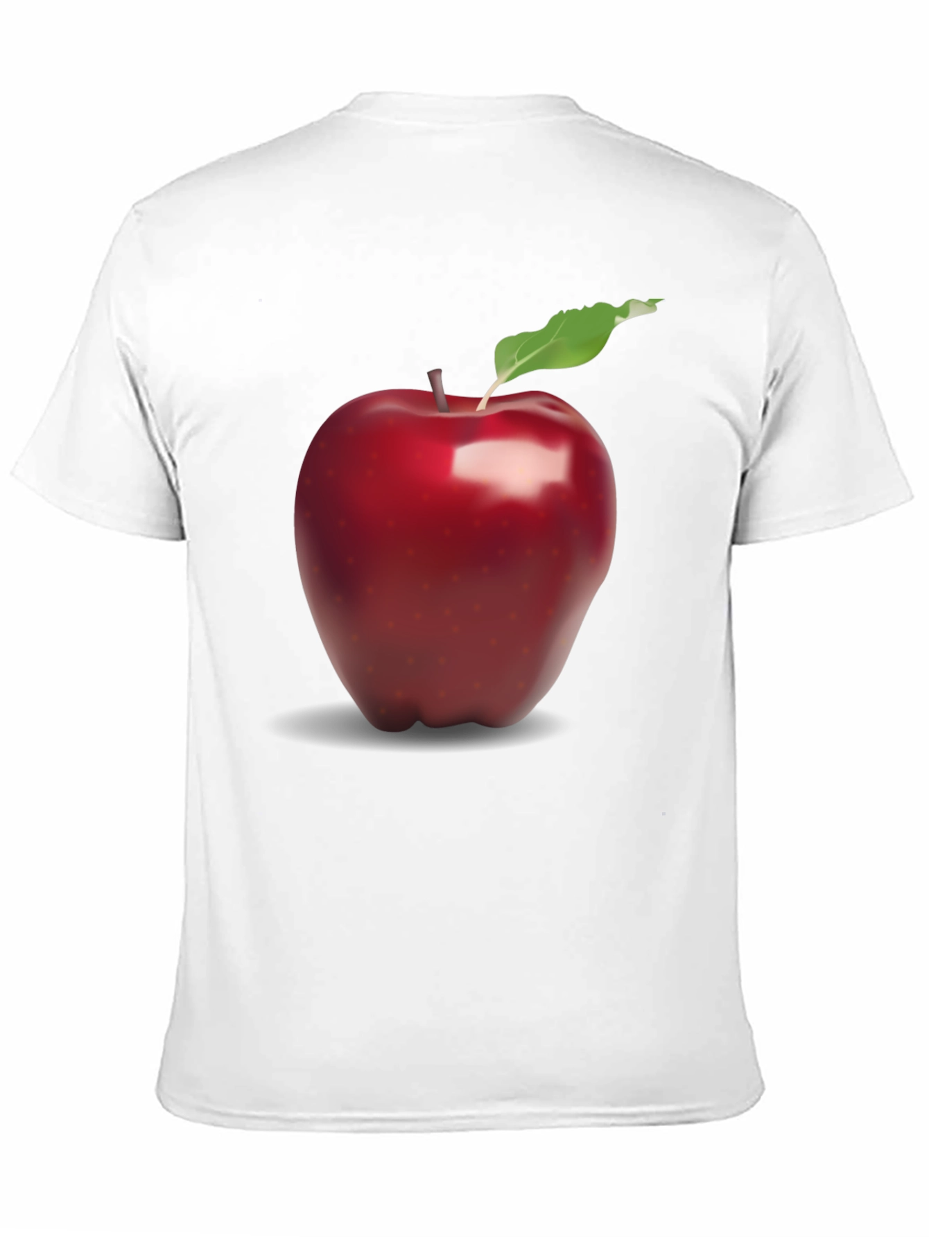 Red Apple Graphic Black T-Shirt