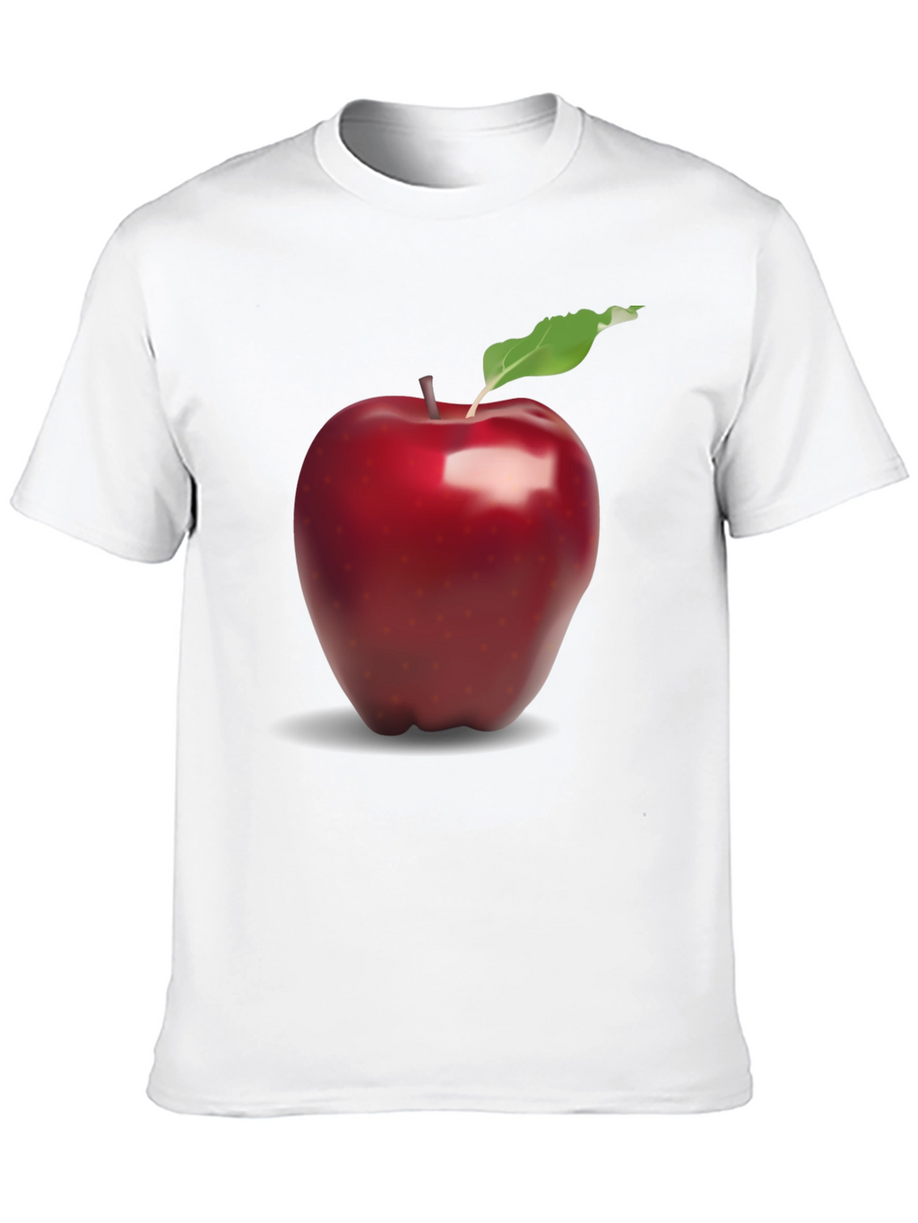 Red Apple Graphic Black T-Shirt