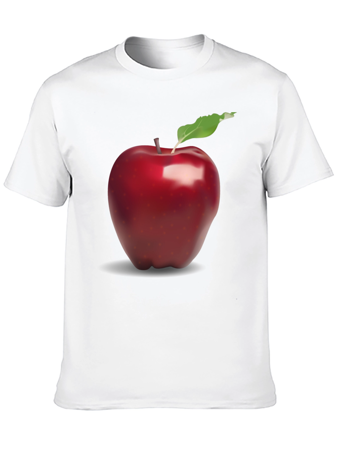 Red Apple Graphic Black T-Shirt