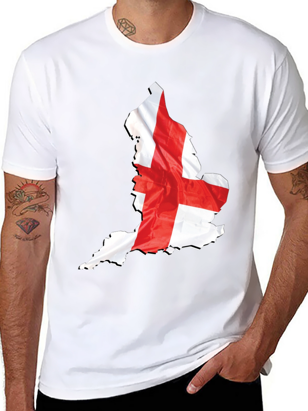 England Flag Map Graphic T-Shirt