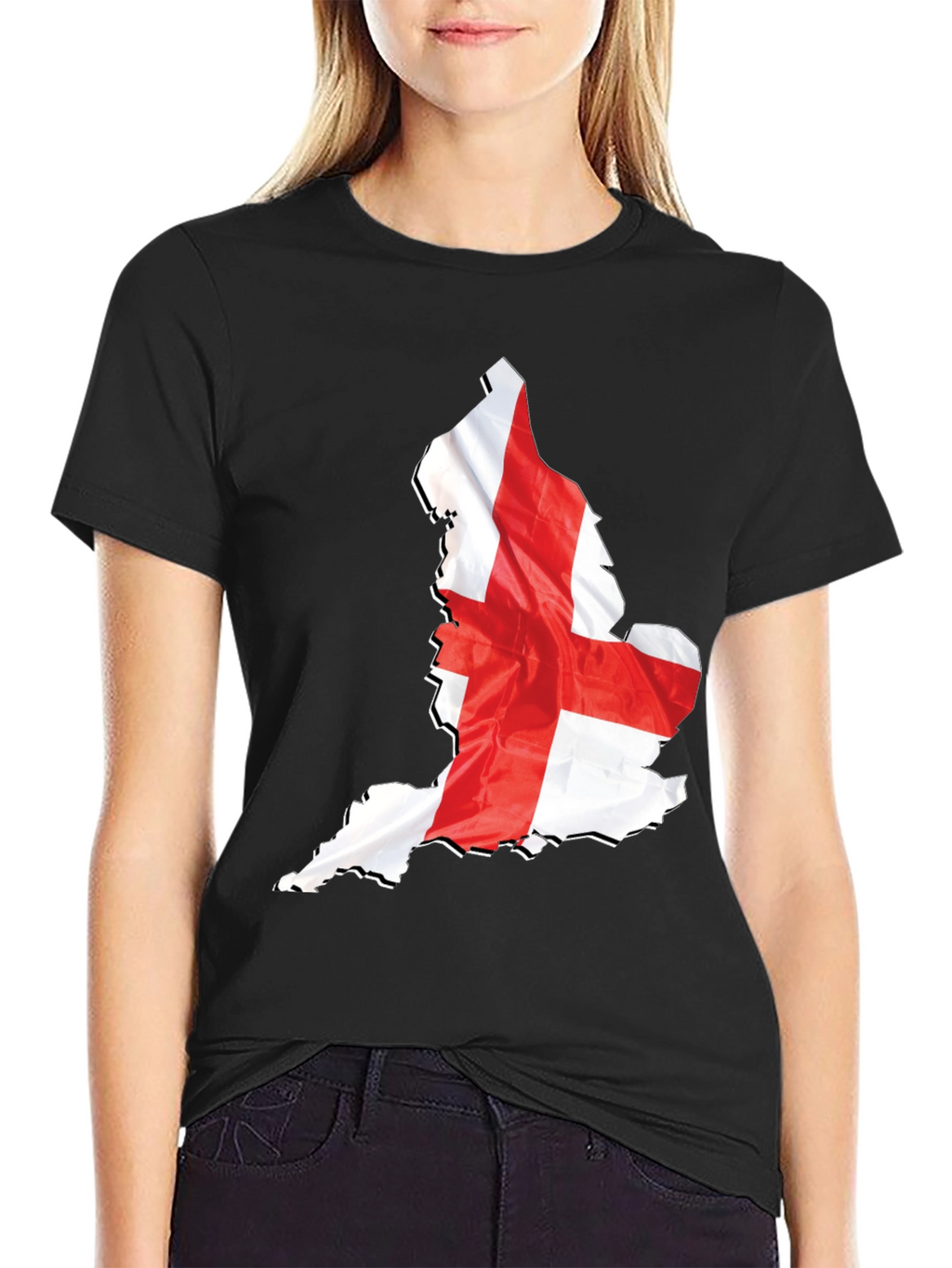 England Flag Map Graphic T-Shirt