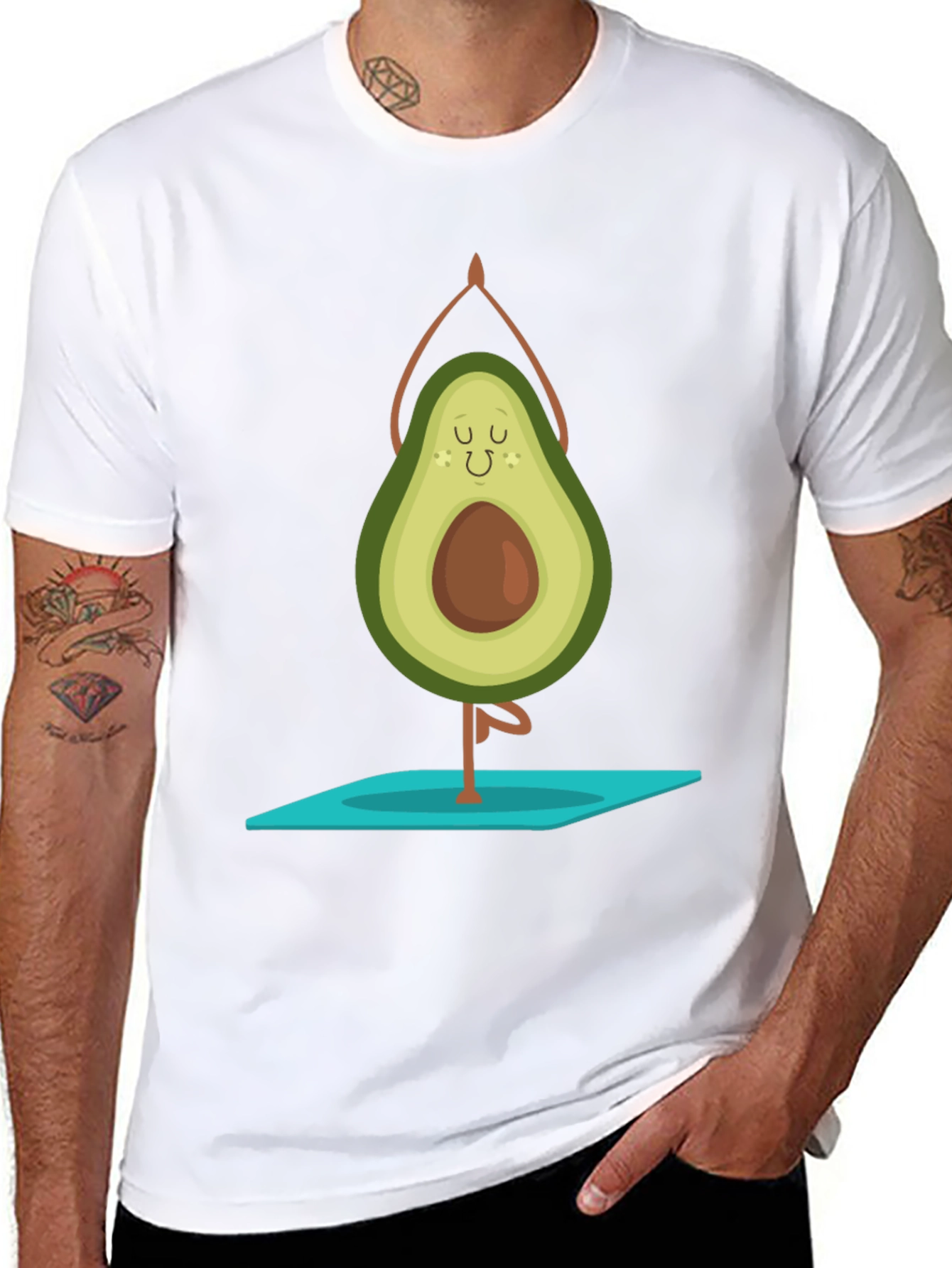 Yoga Avocado Black T-Shirt