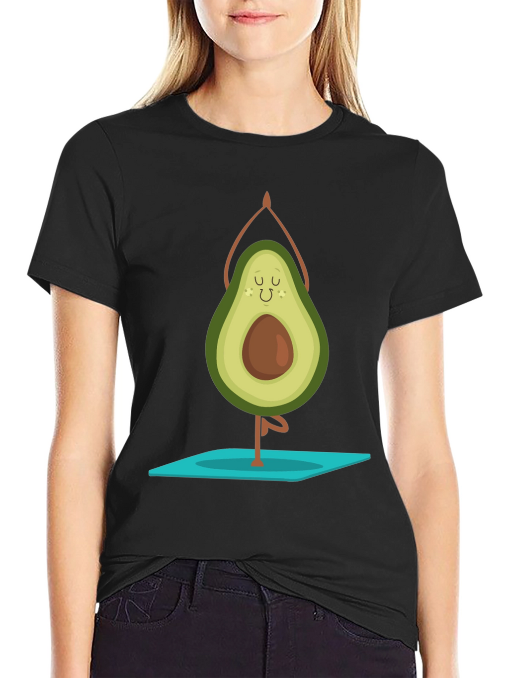 Yoga Avocado Black T-Shirt