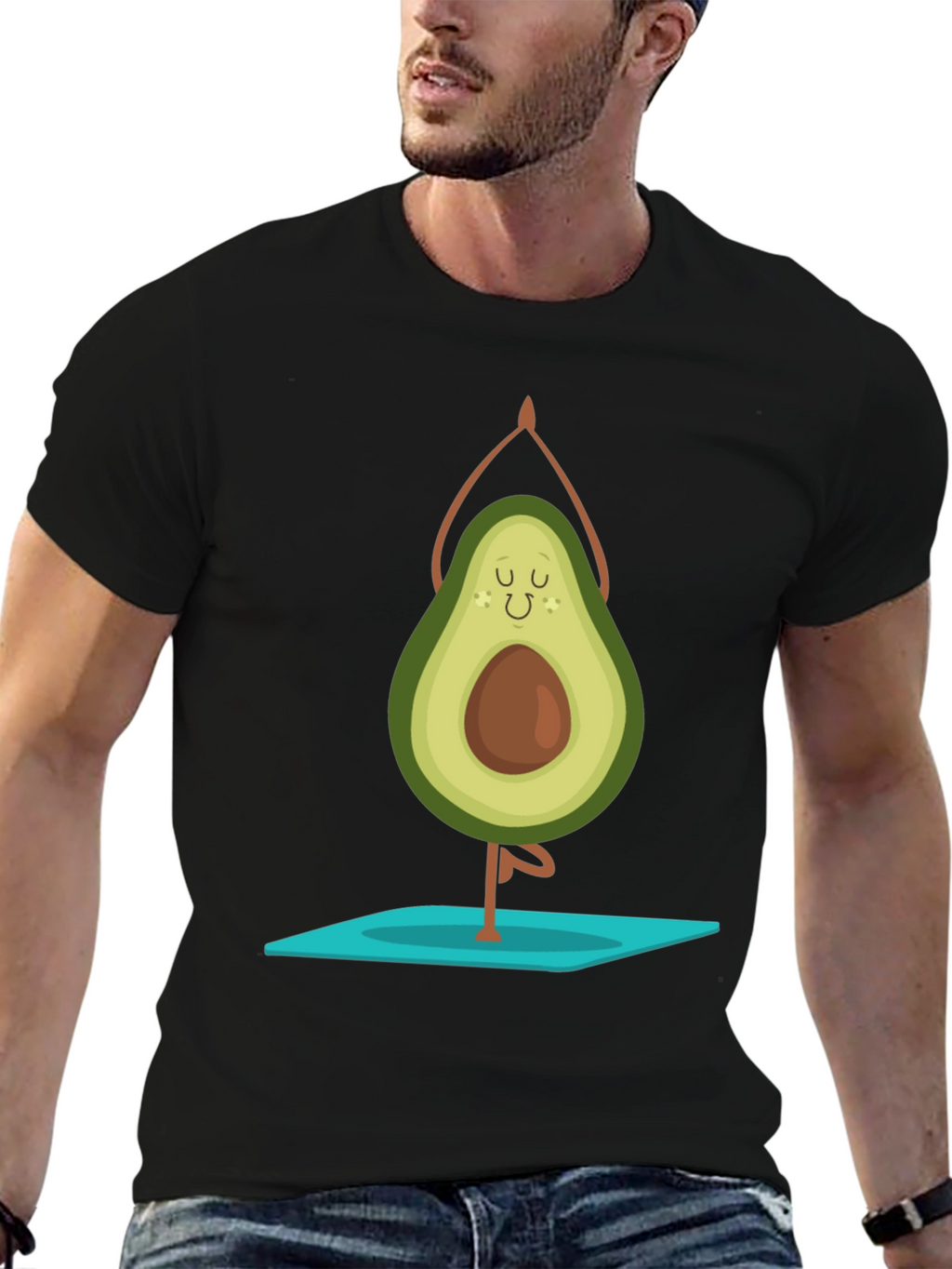 Yoga Avocado Black T-Shirt