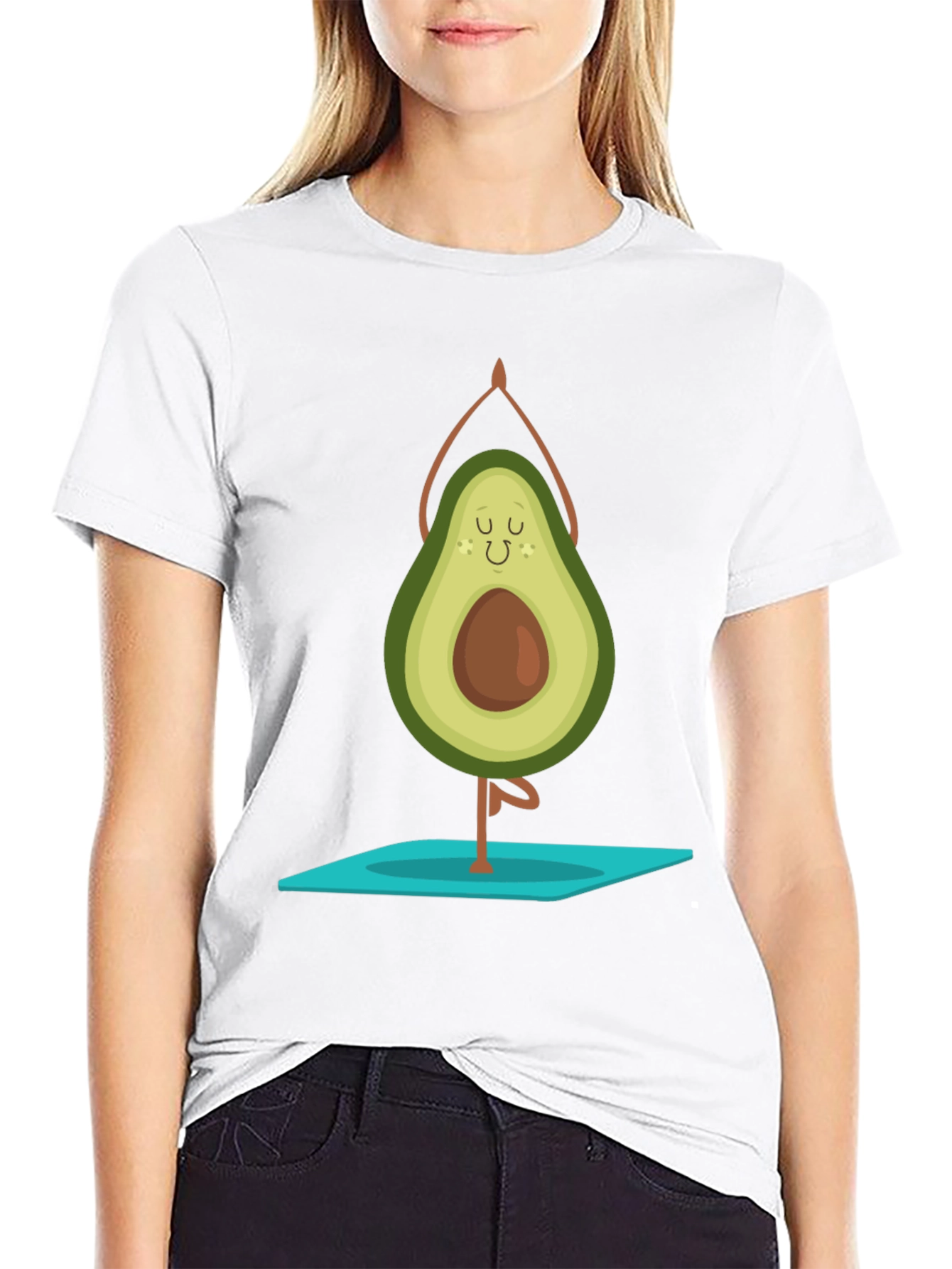 Yoga Avocado Black T-Shirt