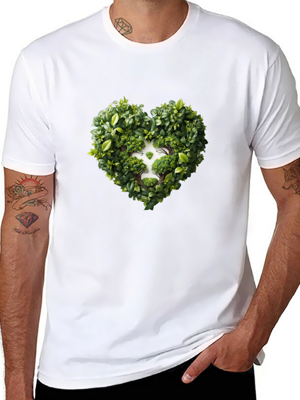 Nature Heart Black Tee
