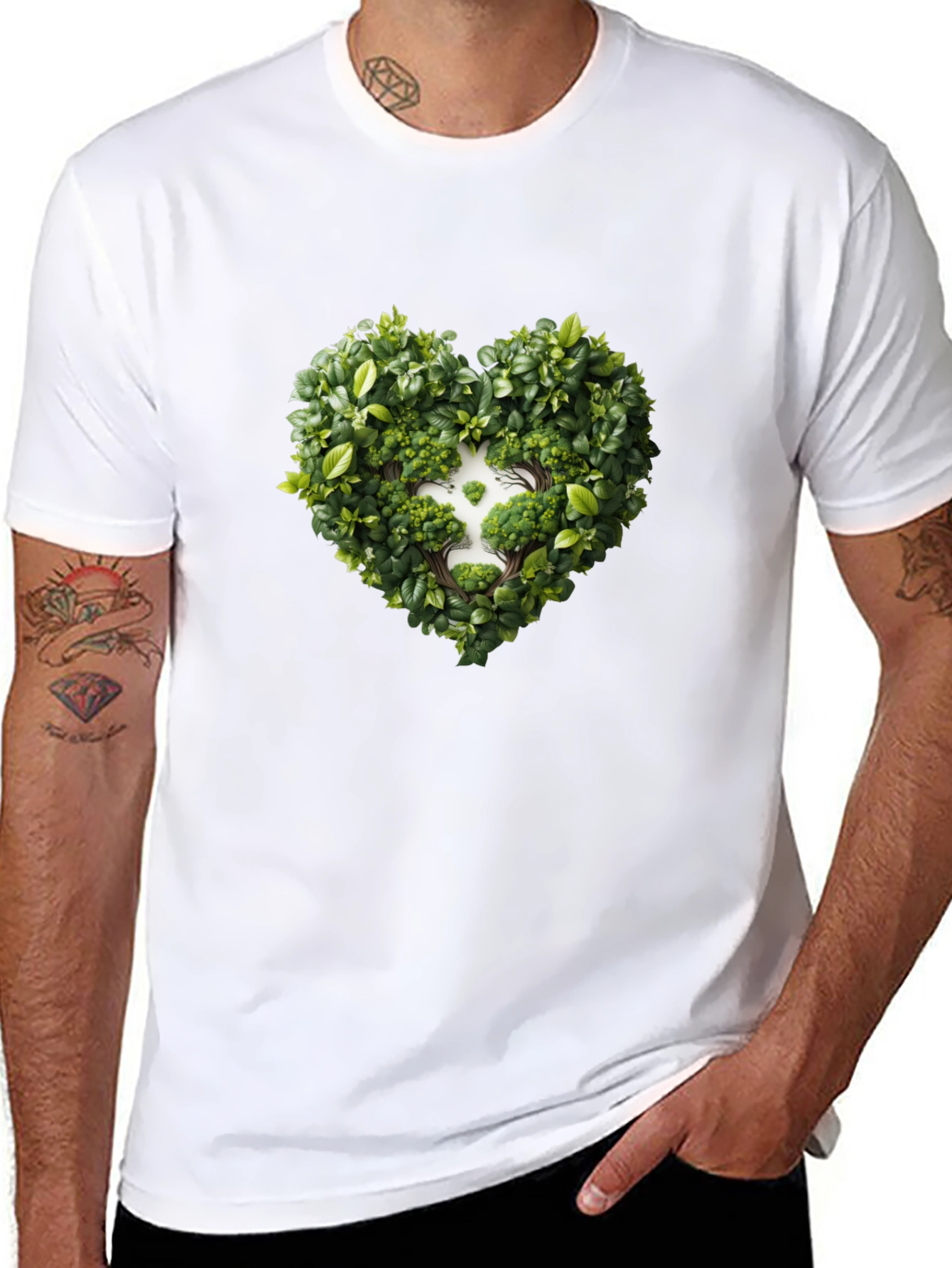 Nature Heart Black Tee