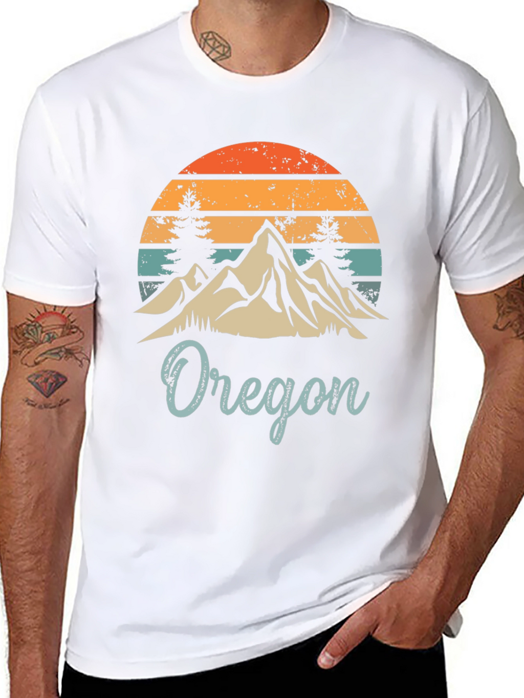 Oregon Mountain Sunset Graphic Tee