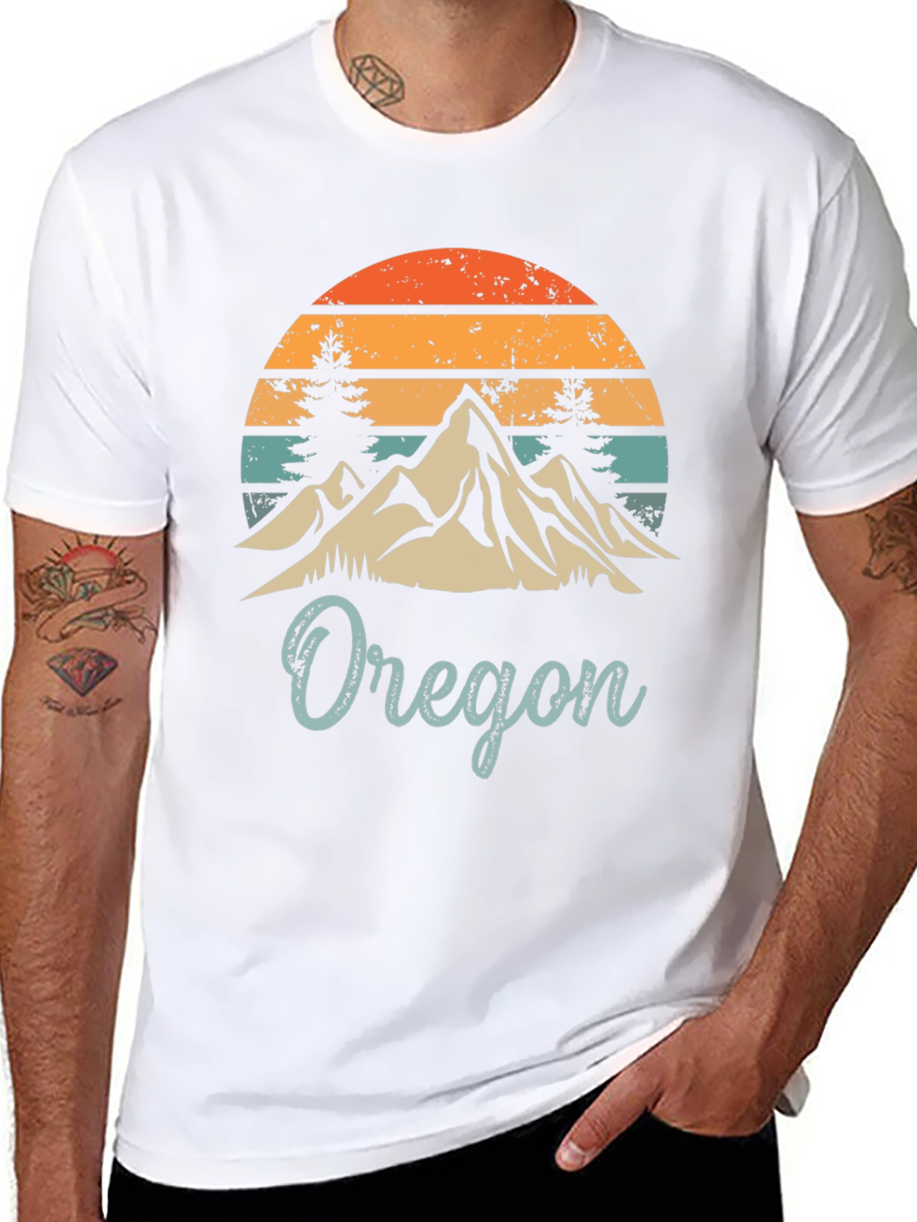 Oregon Mountain Sunset Graphic Tee